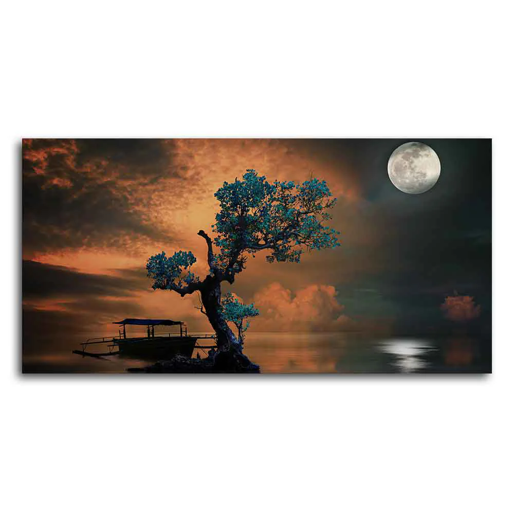 Amazing Tree Under the Moonlight Premium Painting - Image 4