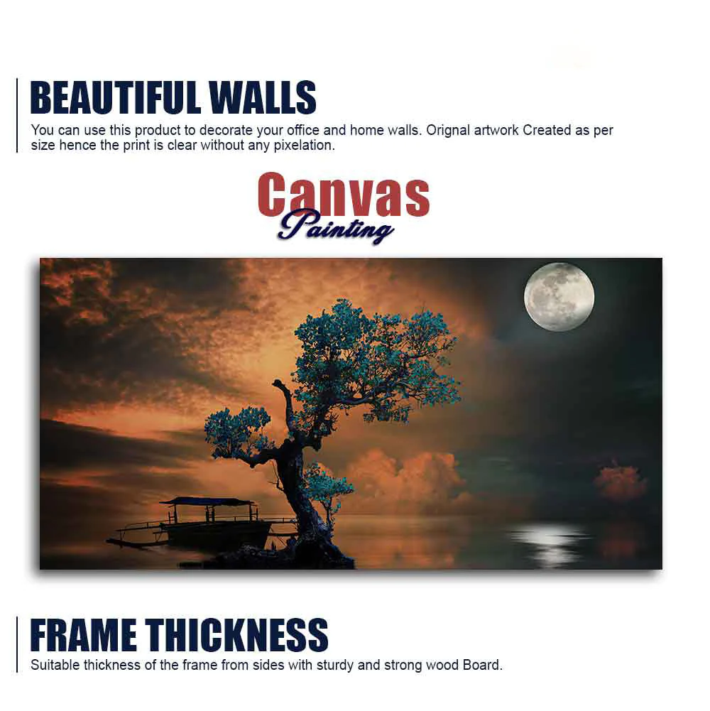 Amazing Tree Under the Moonlight Premium Painting - Image 5