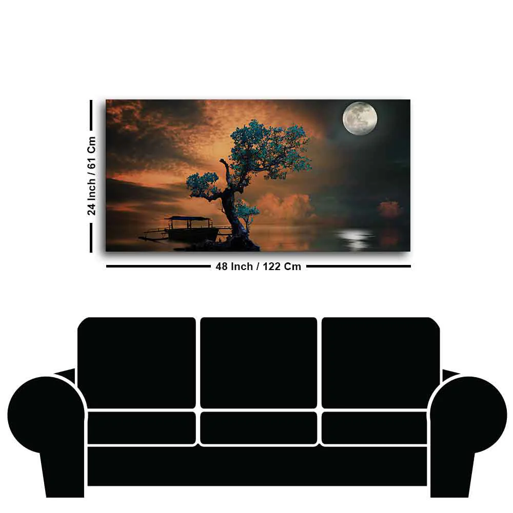 Amazing Tree Under the Moonlight Premium Painting - Image 7