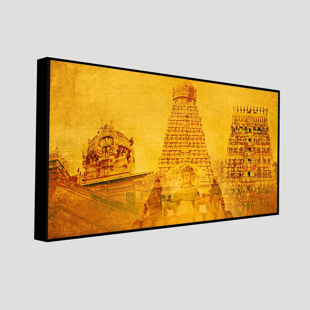 Ancient Brihadeeswara Temple of Tamilnadu Wall Painting - Image 5