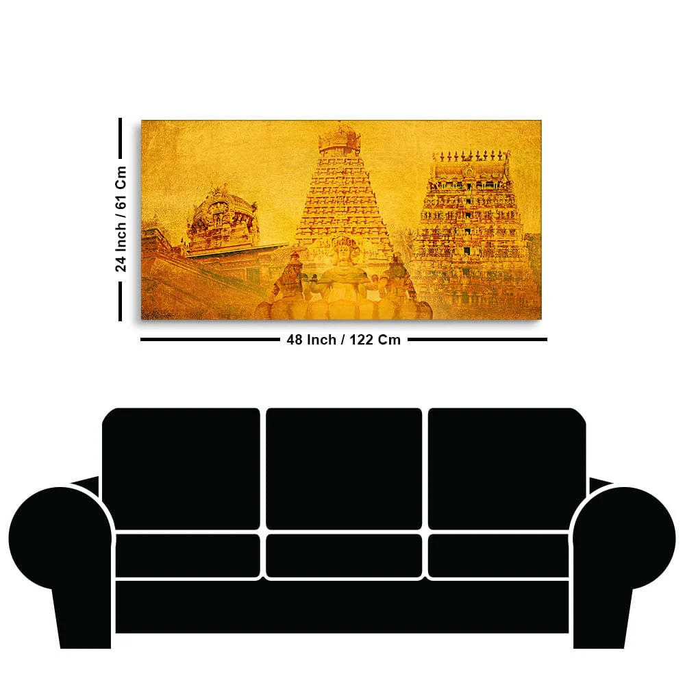 Ancient Brihadeeswara Temple of Tamilnadu Wall Painting - Image 7