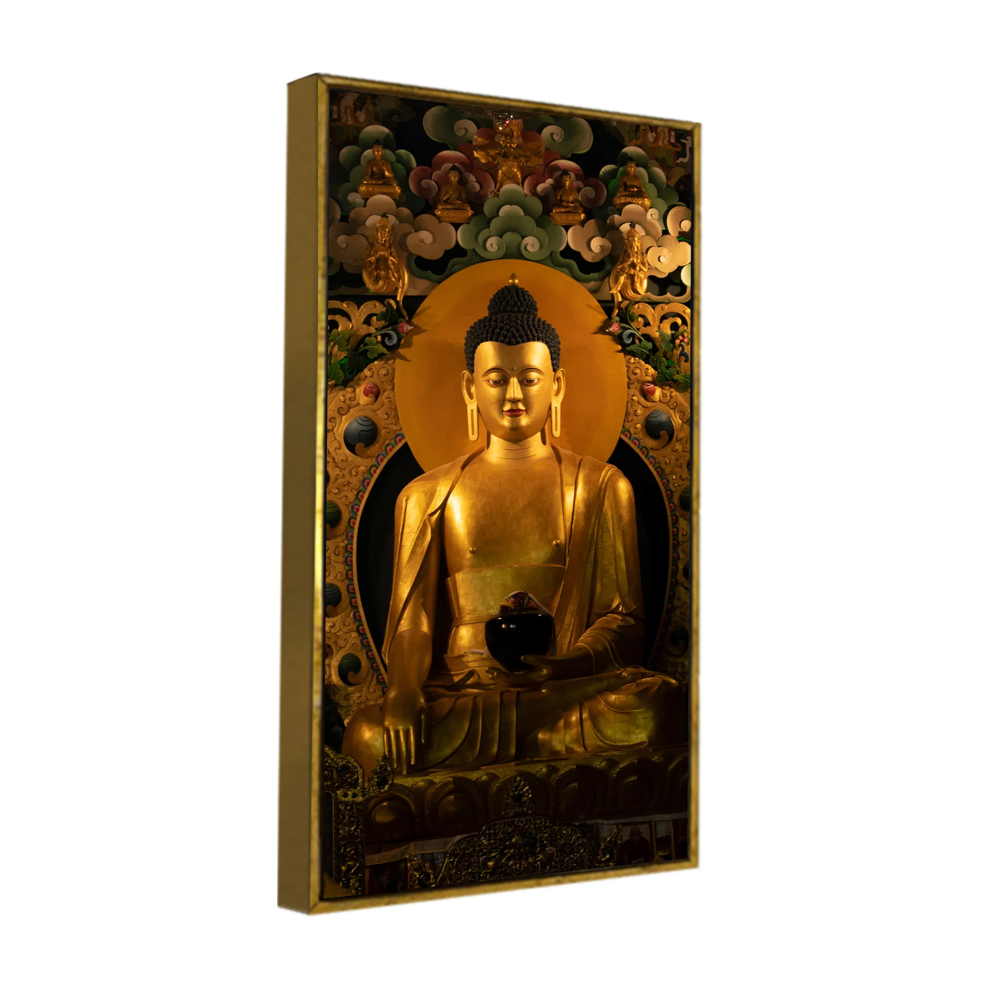 Ancient Buddha Statue Canvas Wall Painting - Image 7