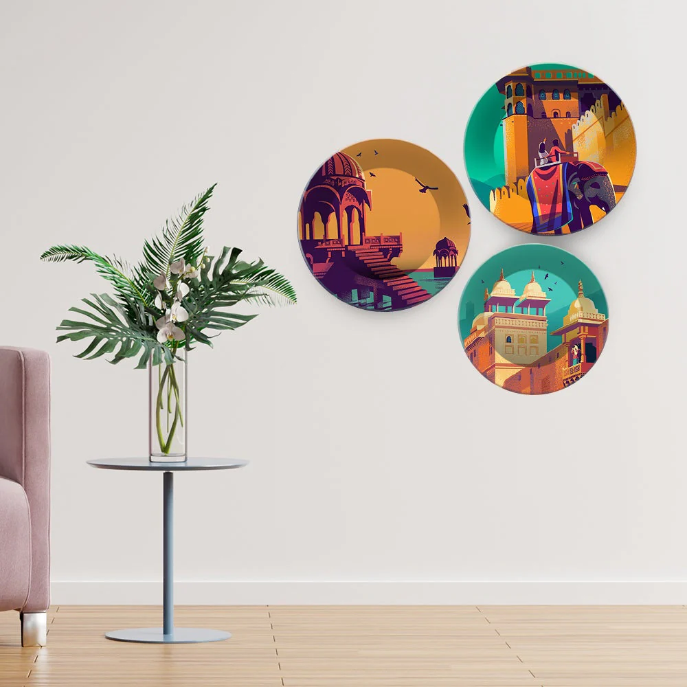 Ancient Places Wall Plates Set of Three - Image 3