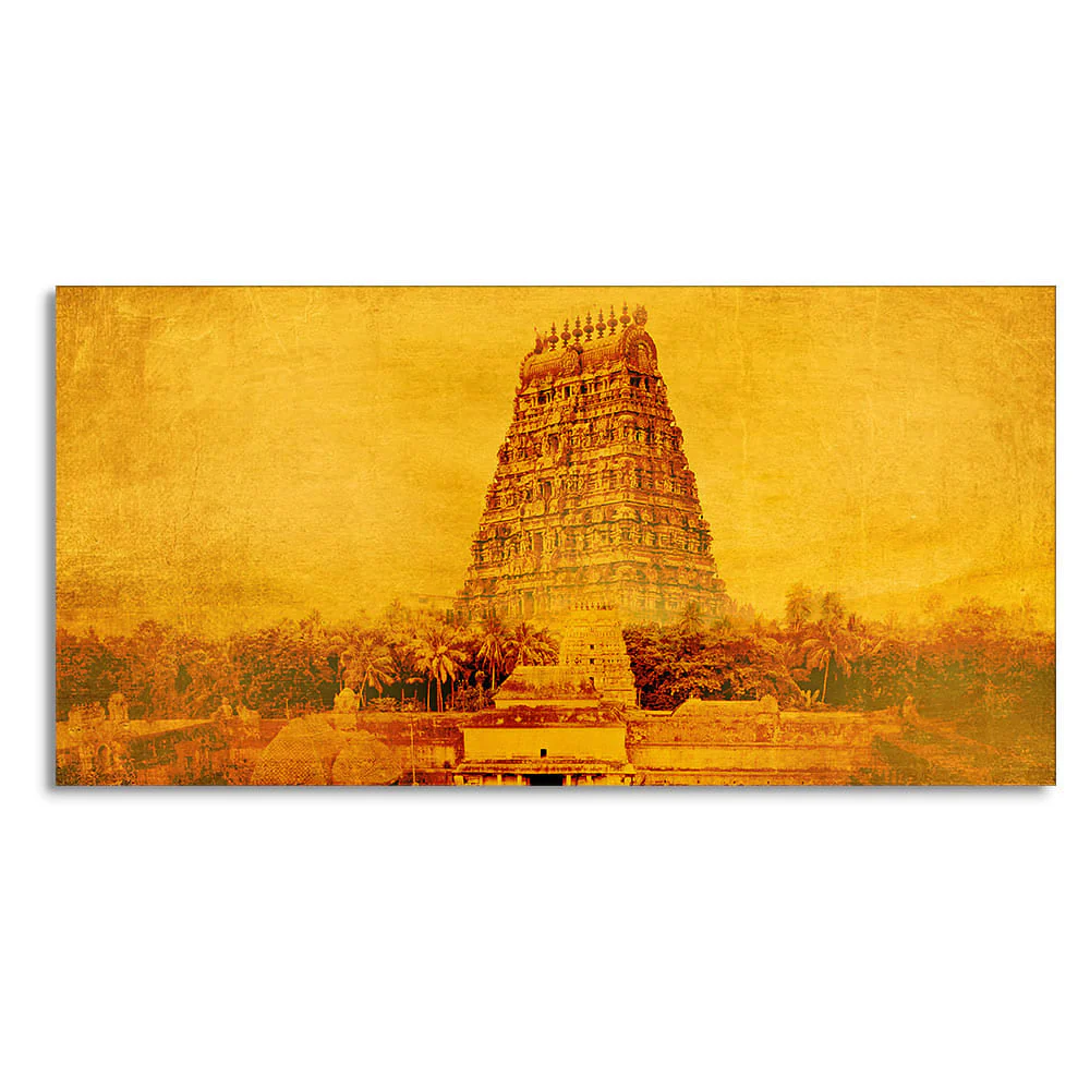 Ancient Temple of Tamilnadu Canvas Wall Painting - Image 4