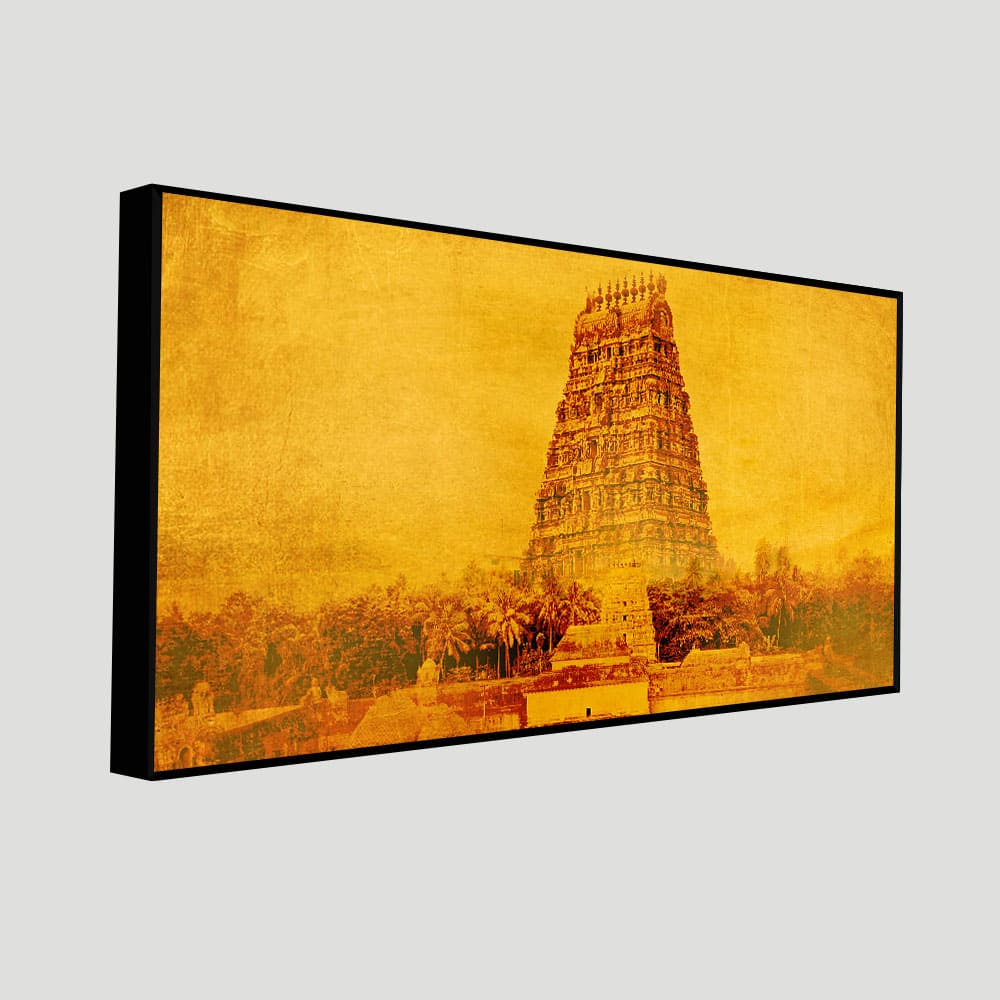 Ancient Temple of Tamilnadu Canvas Wall Painting - Image 5
