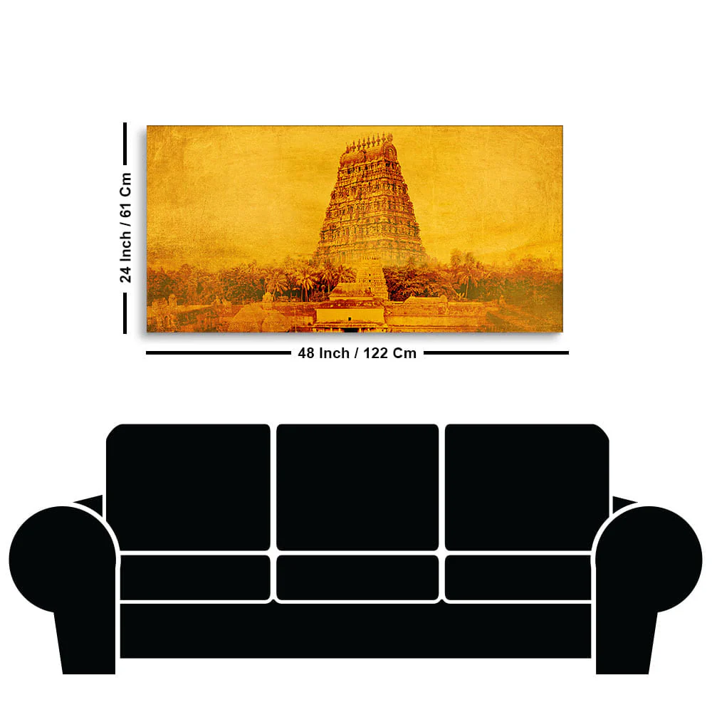 Ancient Temple of Tamilnadu Canvas Wall Painting - Image 7