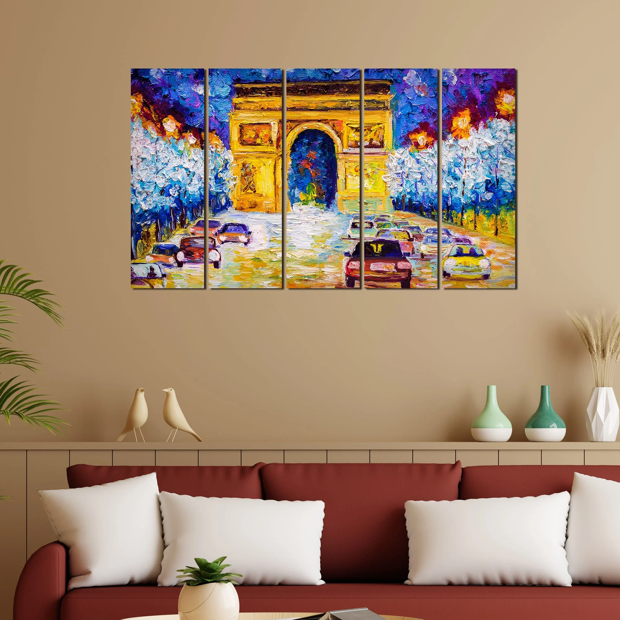 Arc de Triomphe Canvas Wall Painting Set of Five - Image 2
