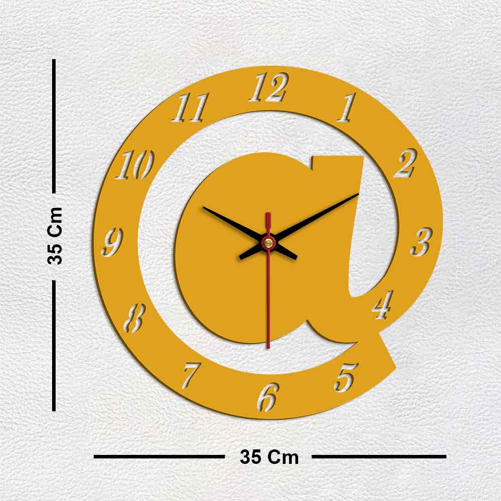 Arroba Logo Designer Wooden Wall Clock - Image 6