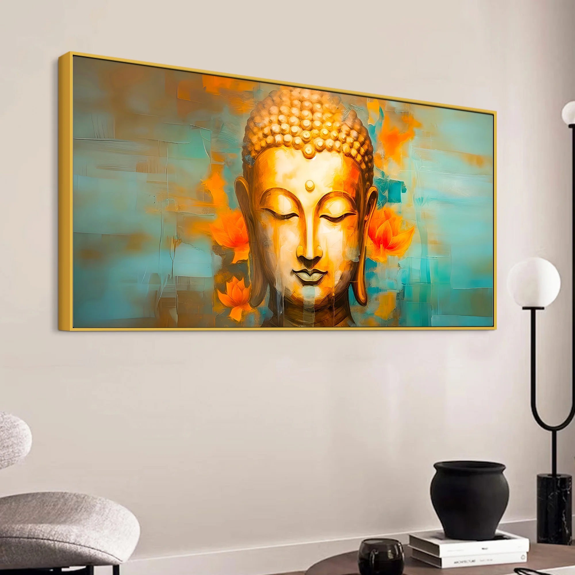 Artistic Buddha Canvas Painting for Decorative Wall Design - Image 5