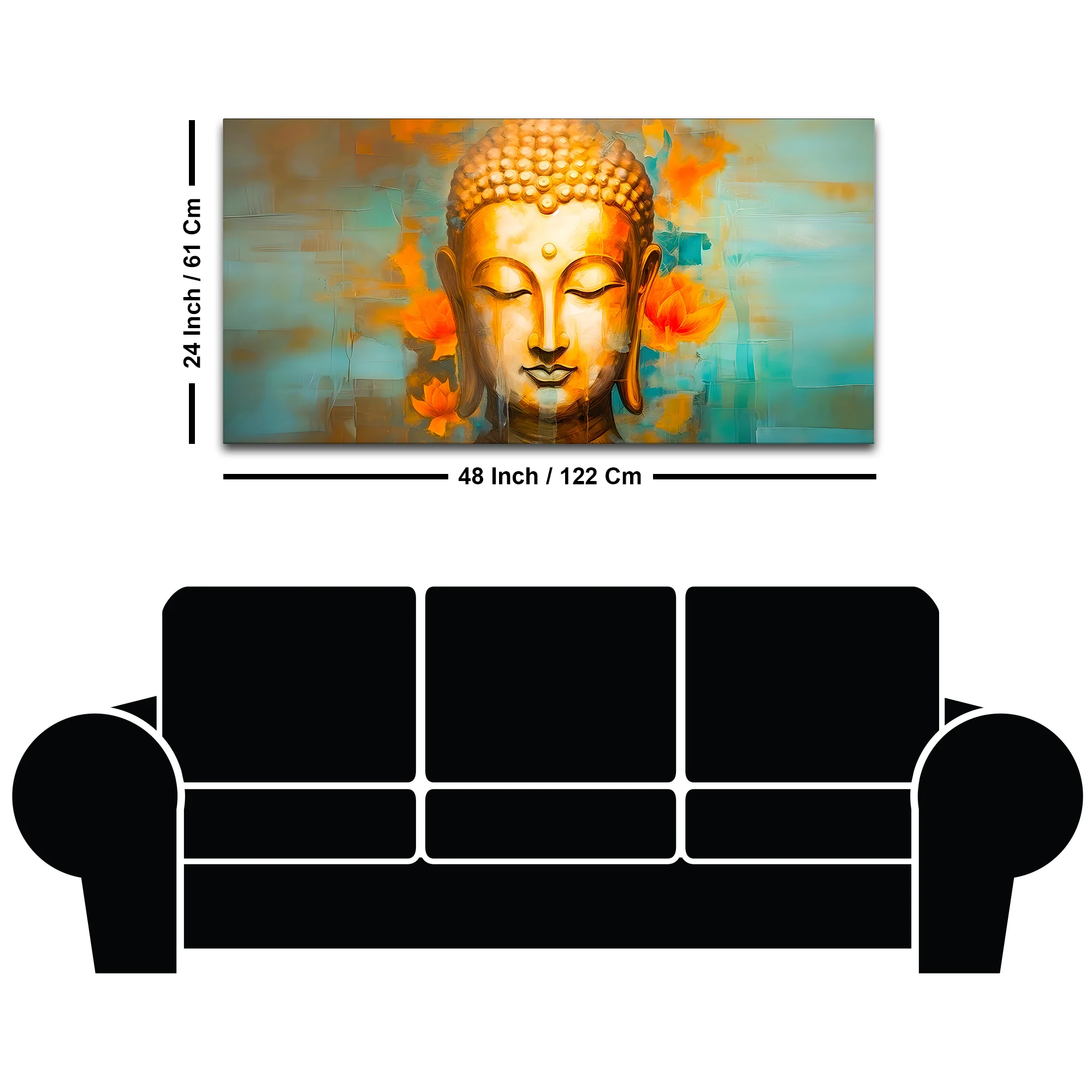 Artistic Buddha Canvas Painting for Decorative Wall Design - Image 8
