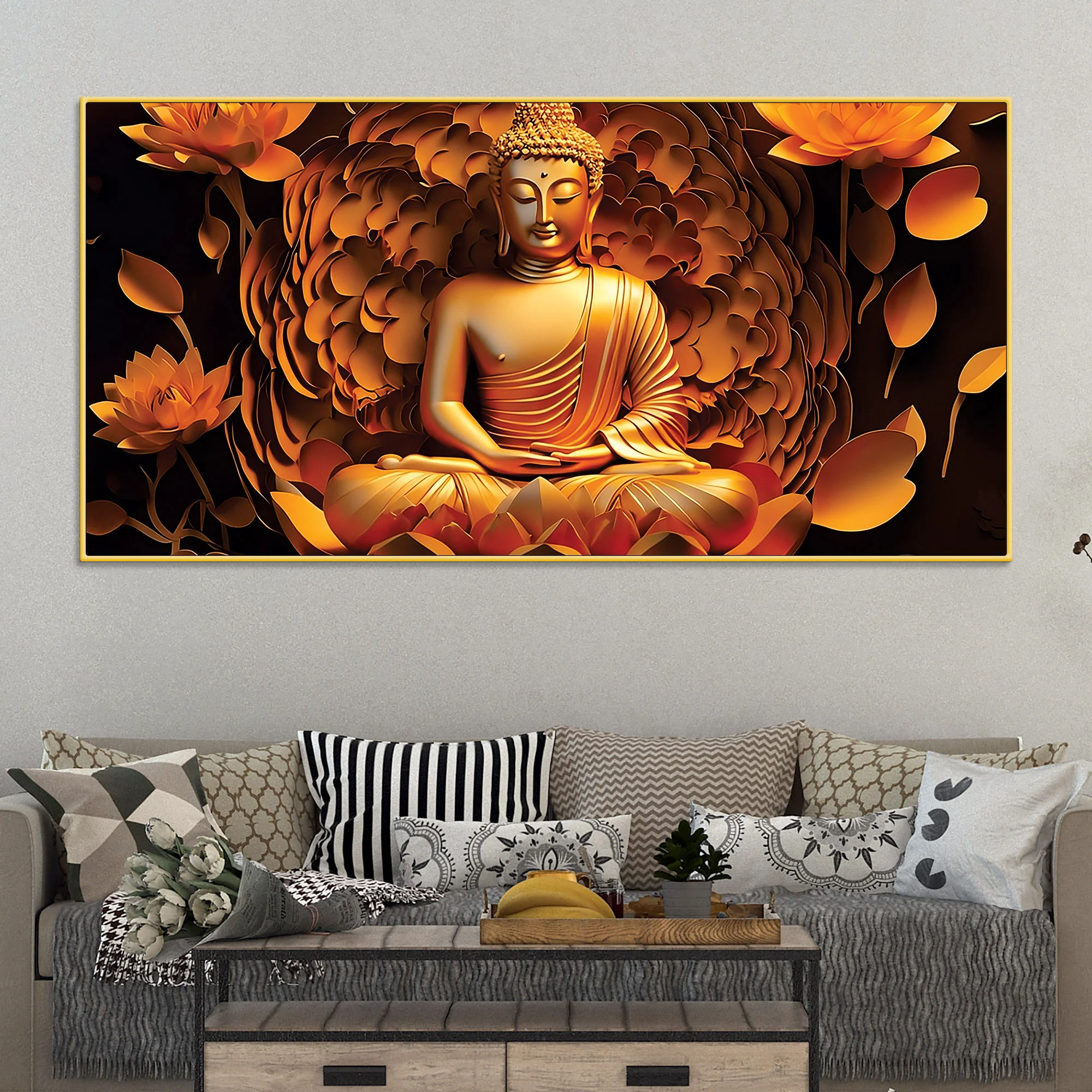 Artistic Buddha Painting for Contemporary Home Décor - Image 2