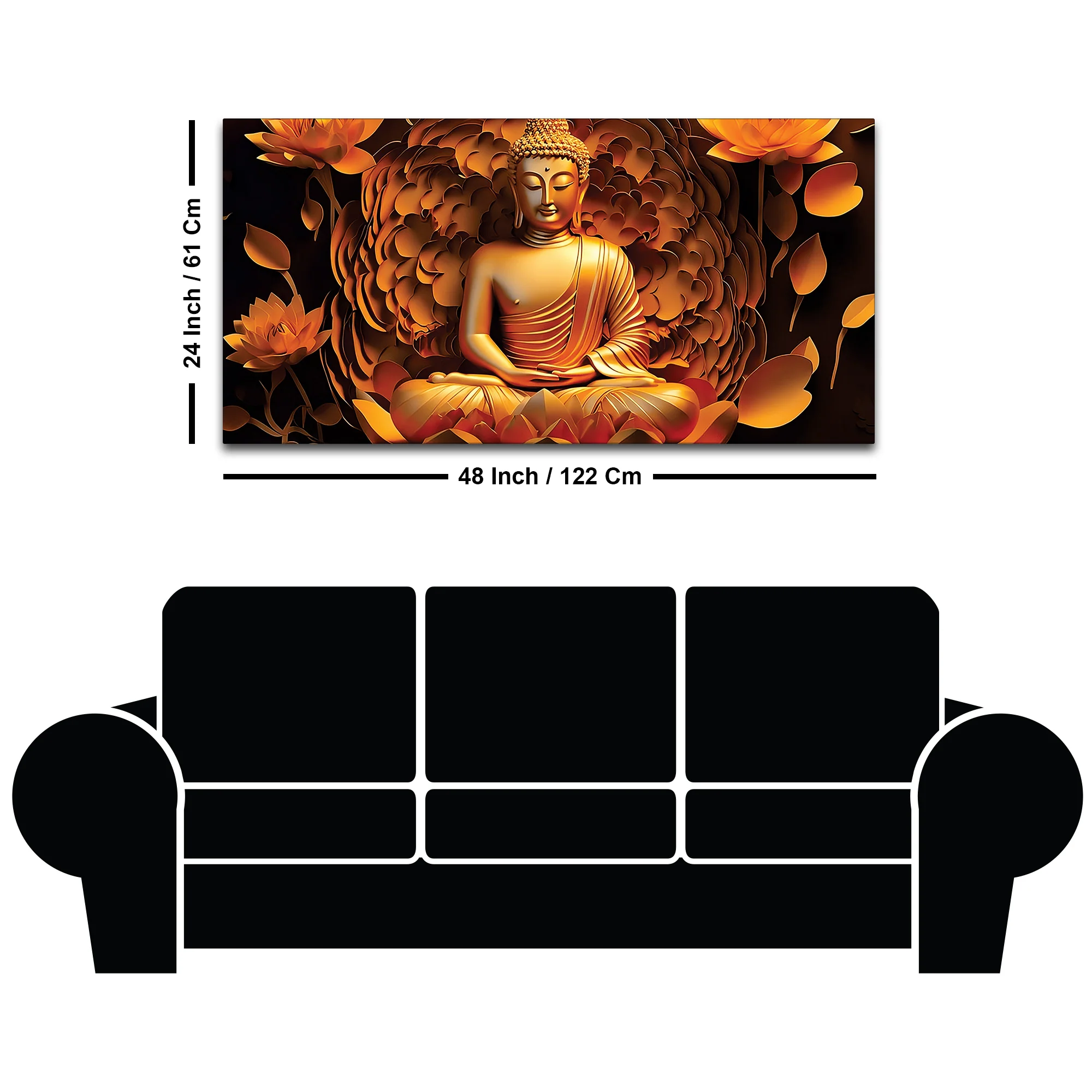 Artistic Buddha Painting for Contemporary Home Décor - Image 8