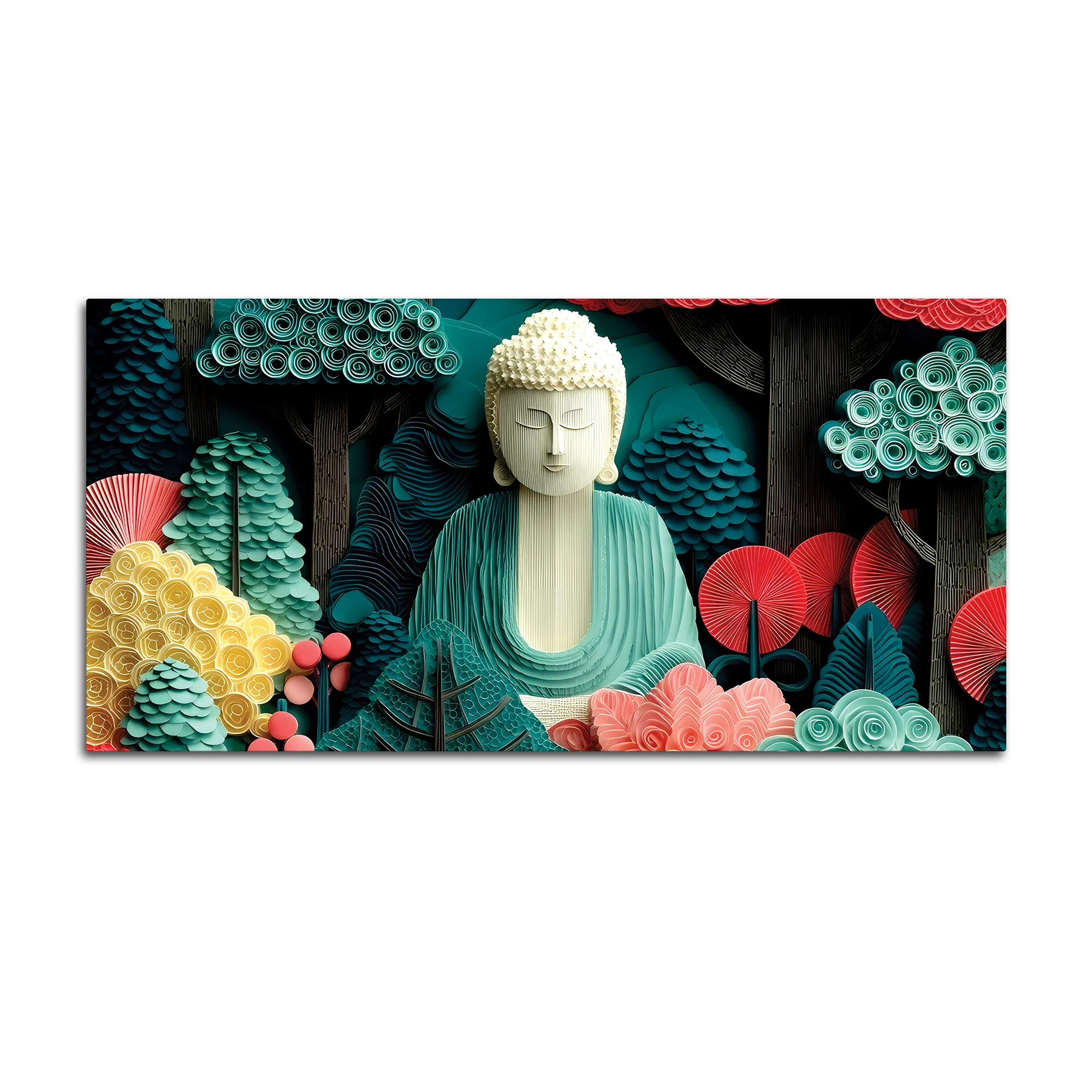 Artistic Buddha Wall Painting – Contemporary Spiritual Art - Image 4