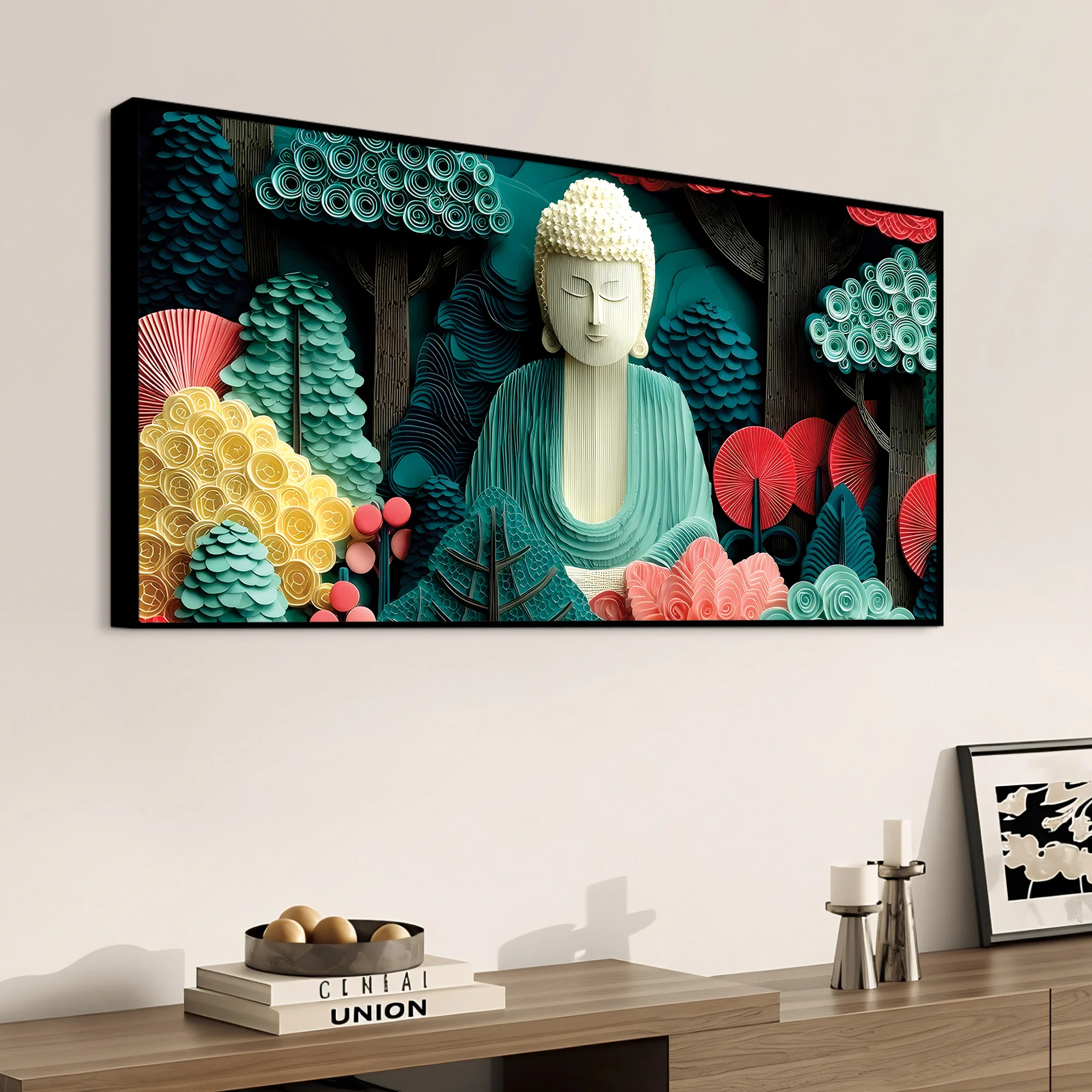 Artistic Buddha Wall Painting – Contemporary Spiritual Art - Image 5