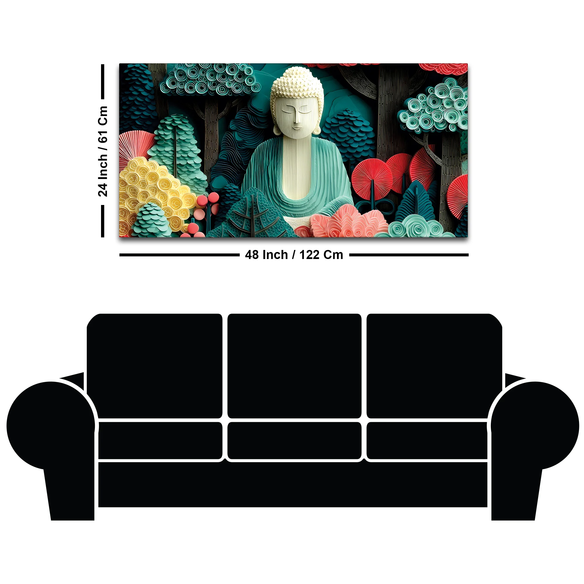 Artistic Buddha Wall Painting – Contemporary Spiritual Art - Image 8