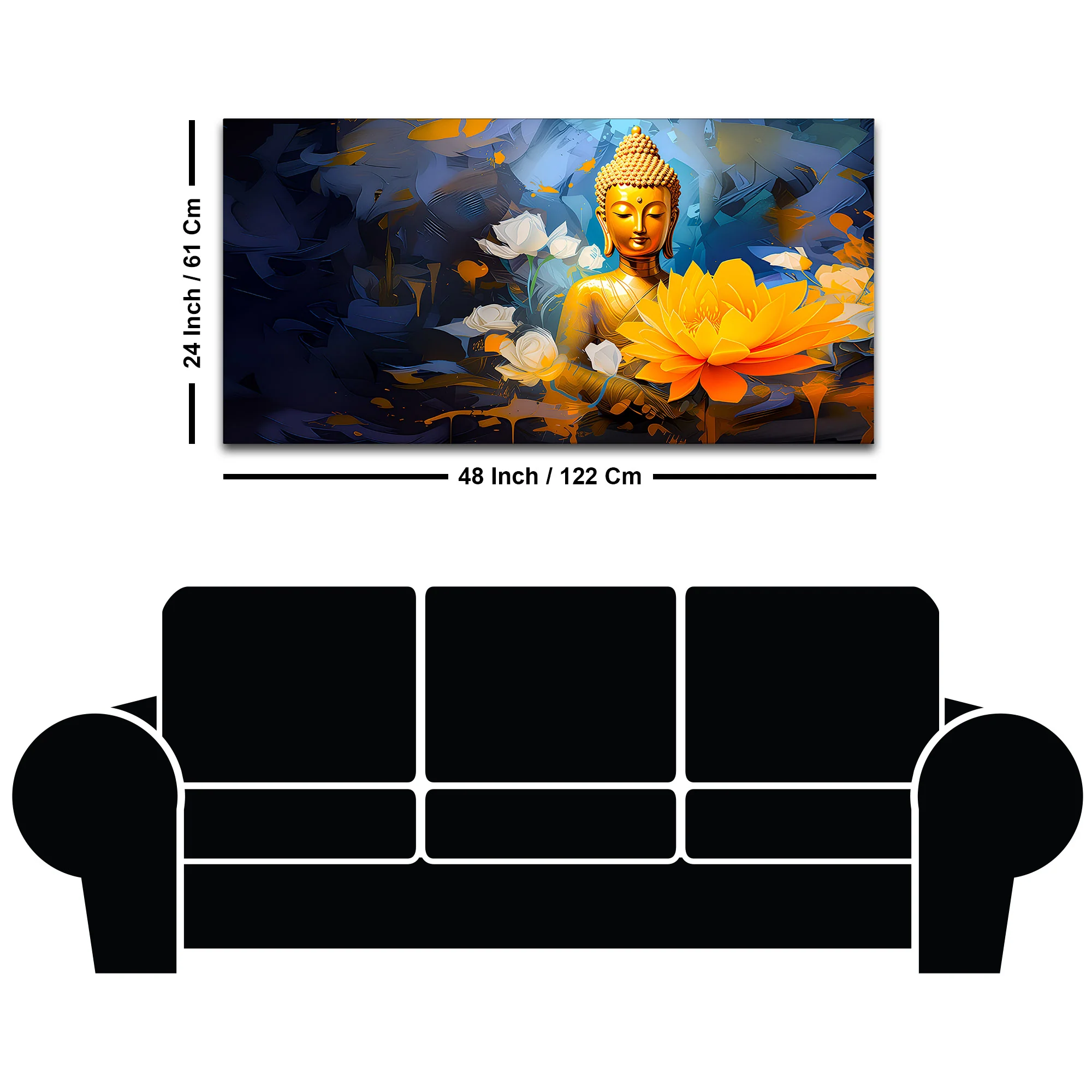 Artistic Buddha Wall Painting for Stylish Décor - Image 8