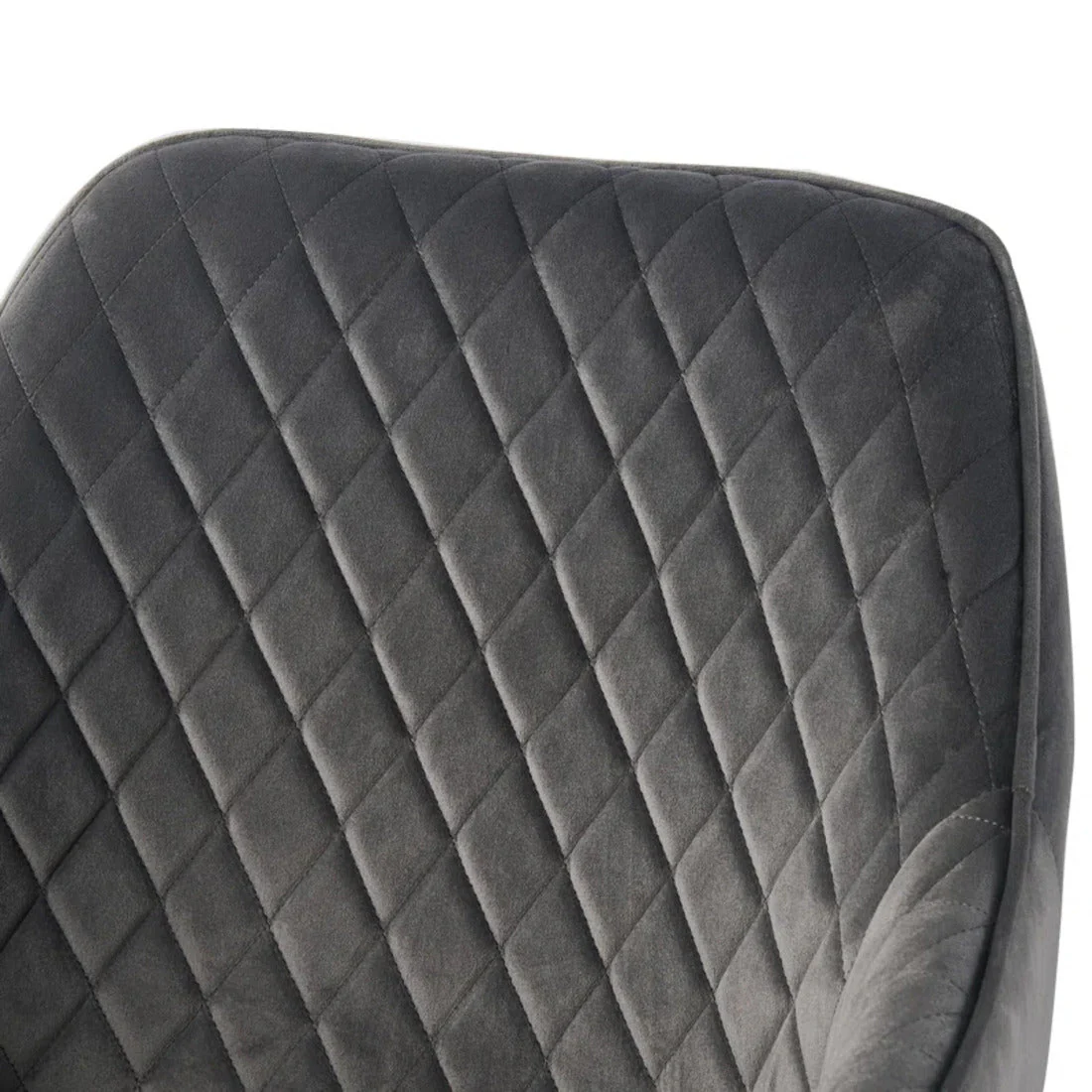 Artistic Classic Grey Diamond Cut Velvet Sofa Lounge Chair - Image 7