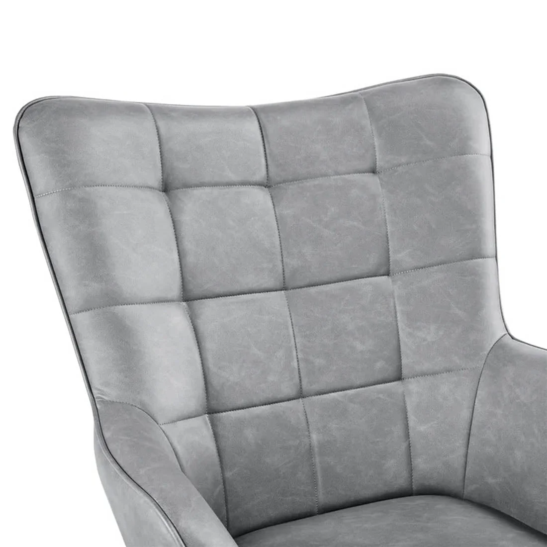 Artistic Grey Luxurious Velvet Sofa Lounge Chair - Image 5