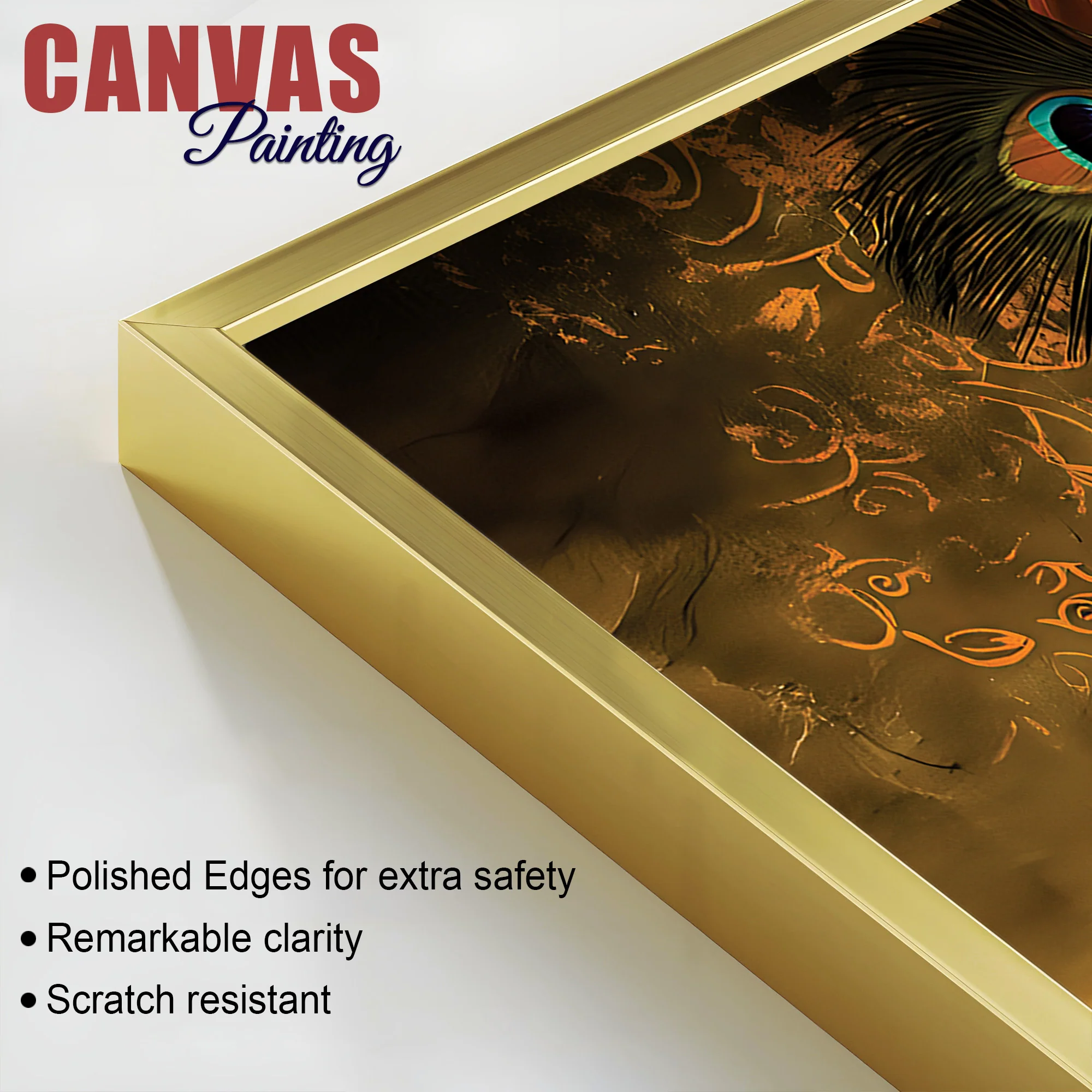 Artistic Lord Krishna Painting on Premium Canvas for Home - Image 6