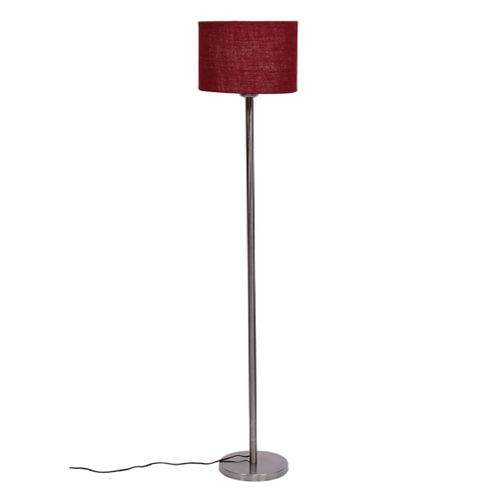 Artistic Maroon Color Drum Shaped Designer Steel Floor Lamp - Image 5