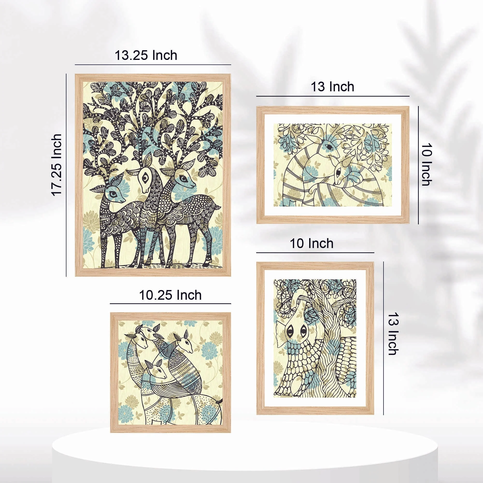 Artistic Modern Deer Line Art Wall Frame Set of Four - Image 6