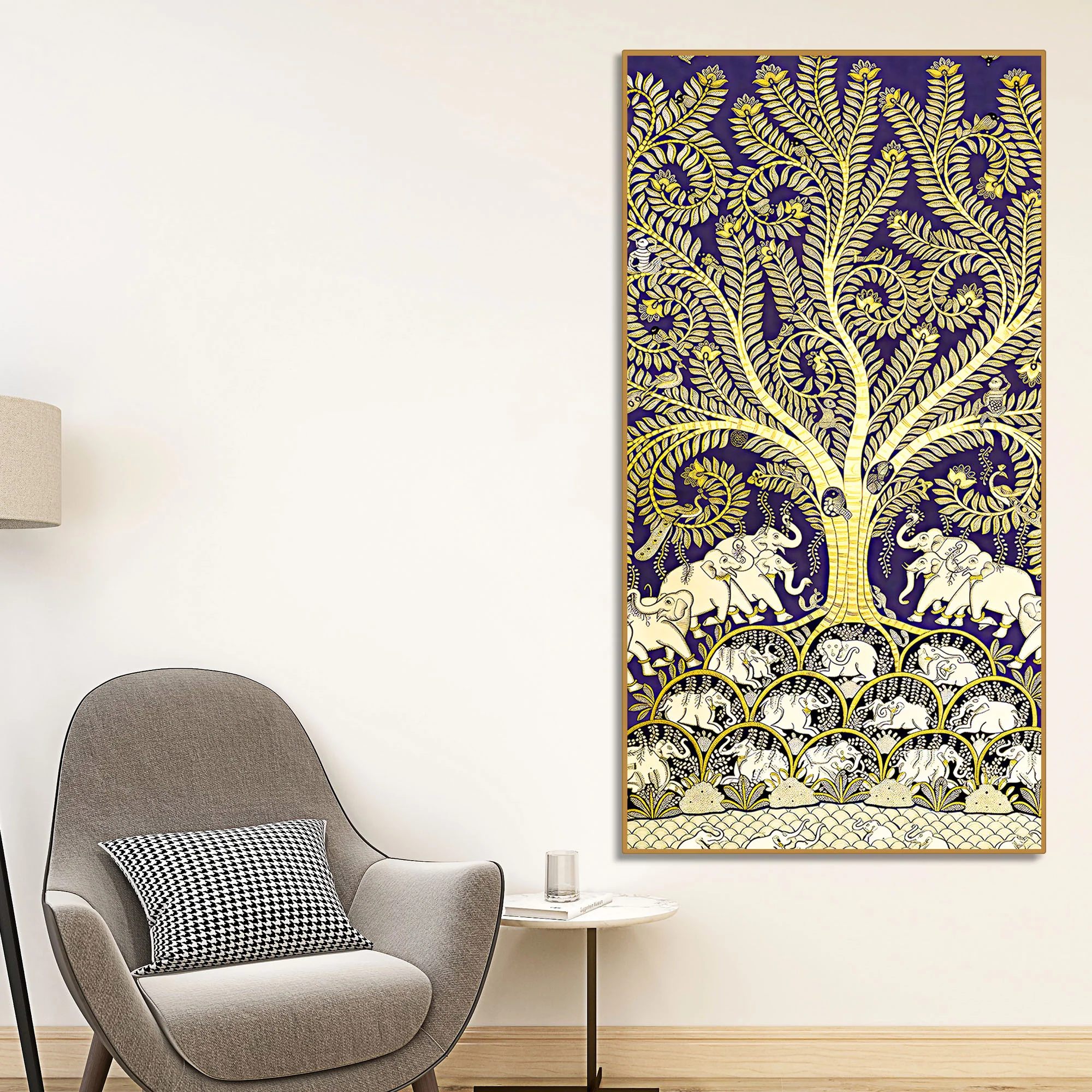 Artistic Tree of Life Canvas Painting | Luxury Indian Wall Art
