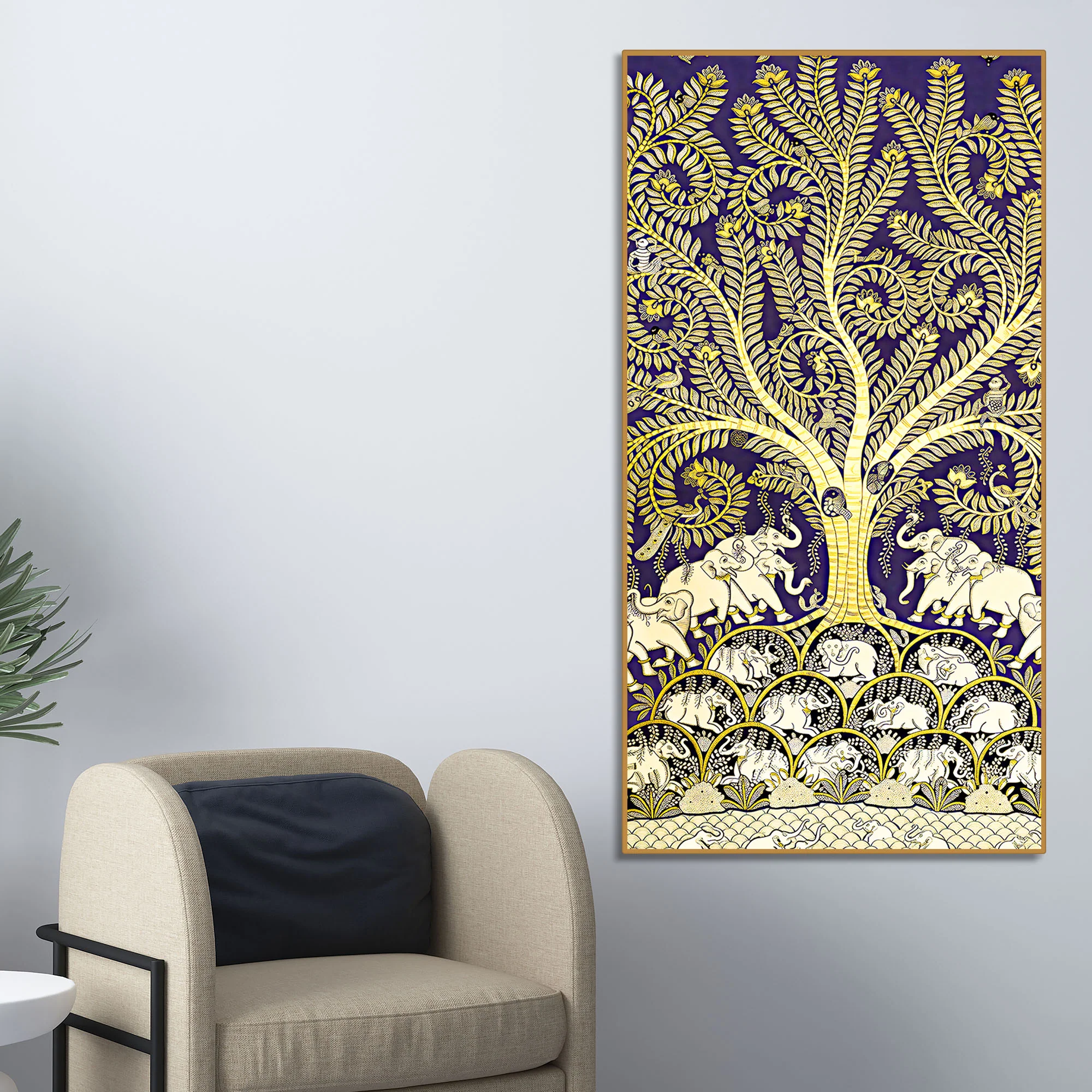 Artistic Tree of Life Canvas Painting | Luxury Indian Wall Art - Image 2