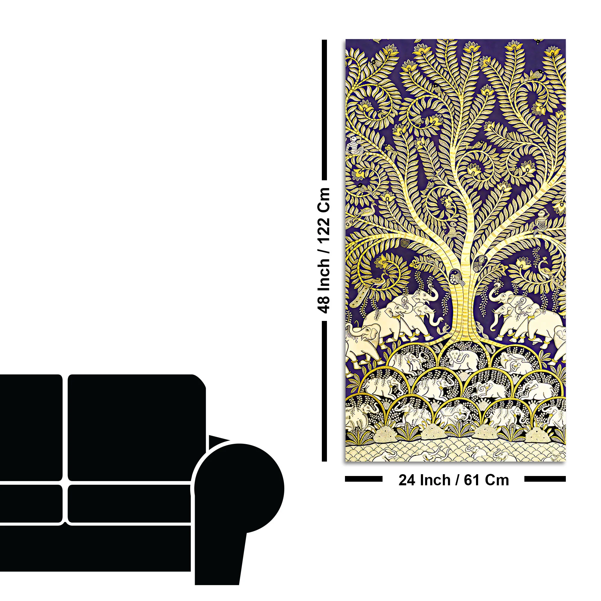 Artistic Tree of Life Canvas Painting | Luxury Indian Wall Art - Image 8