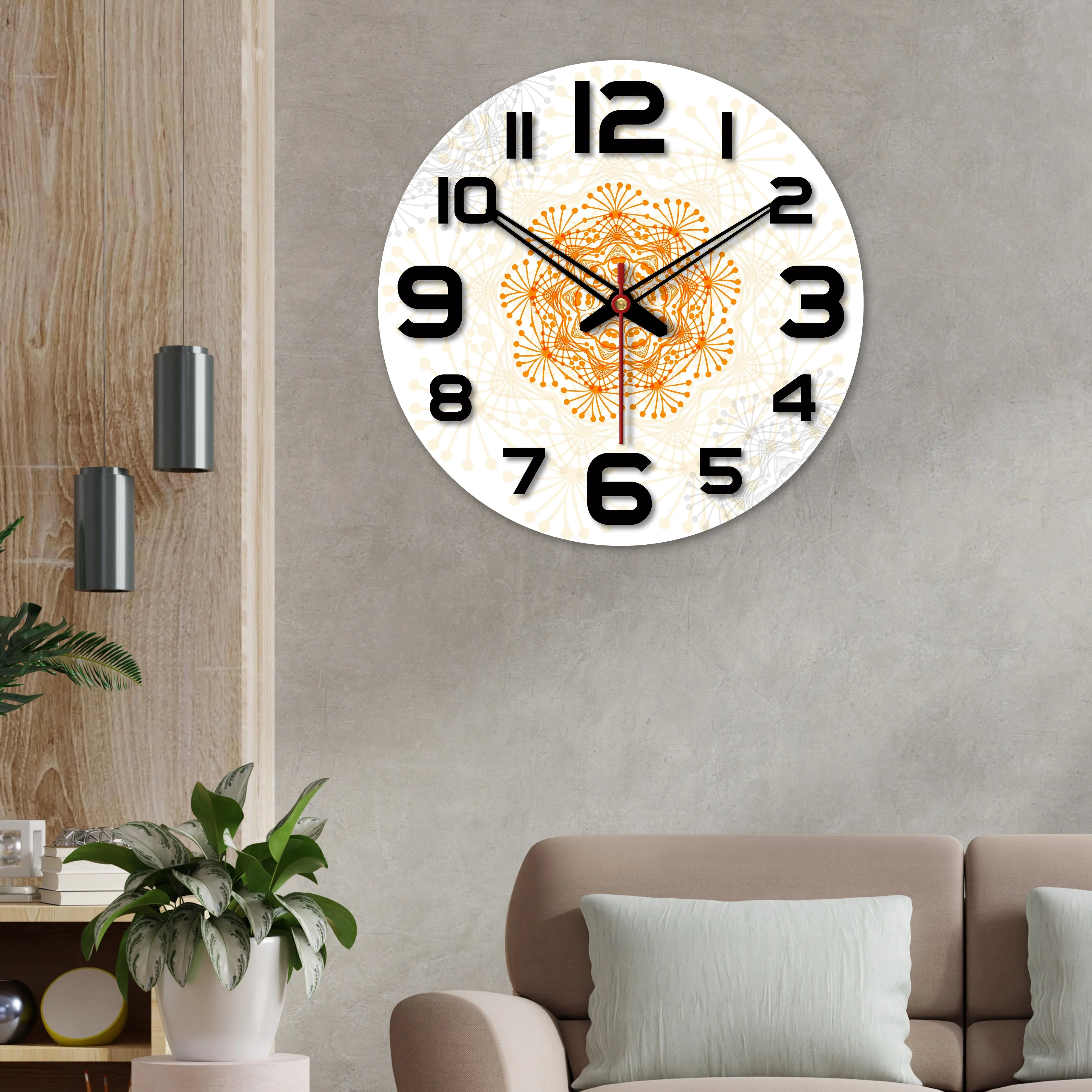 Attractive Pattern Wooden Wall Clock - Image 3