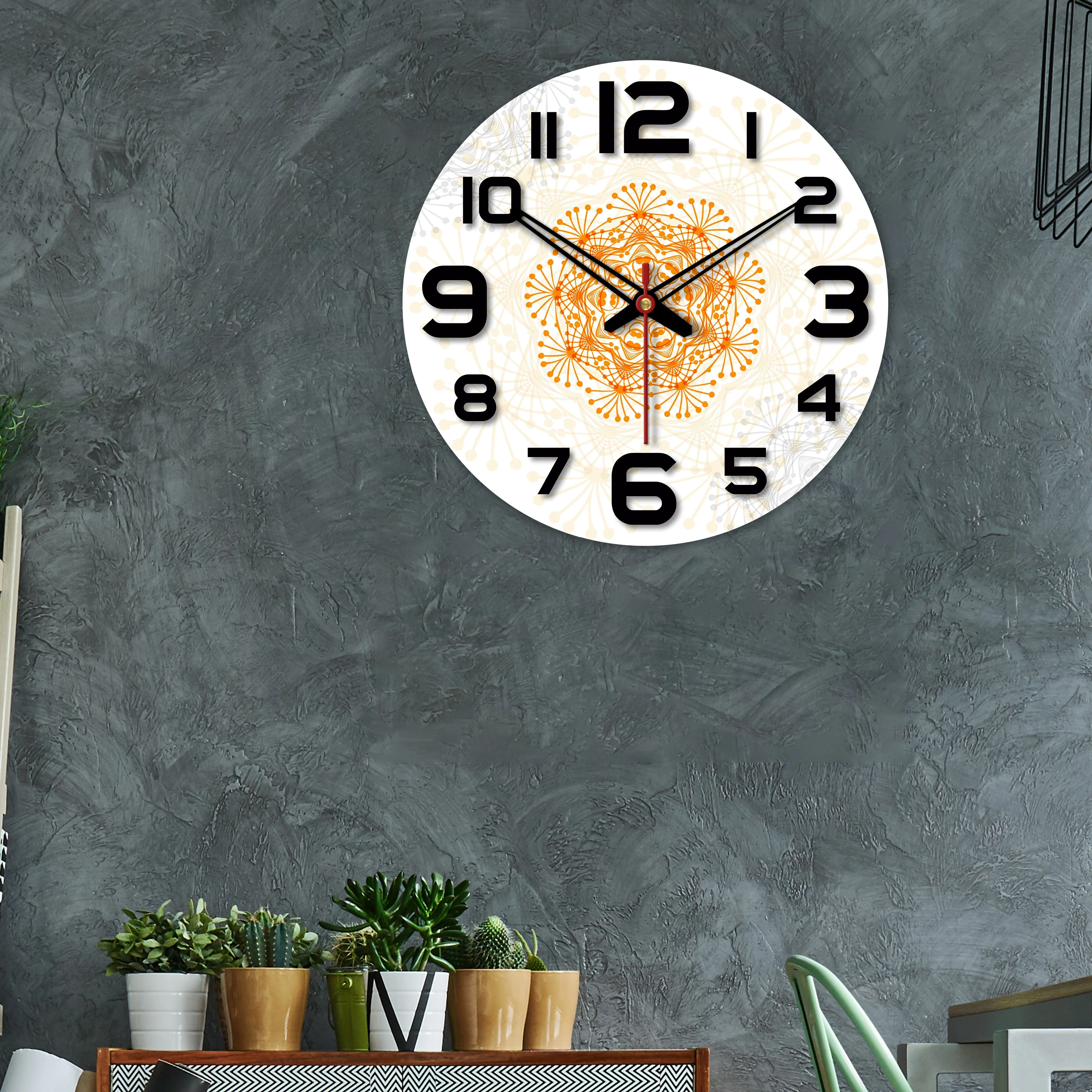 Attractive Pattern Wooden Wall Clock - Image 4