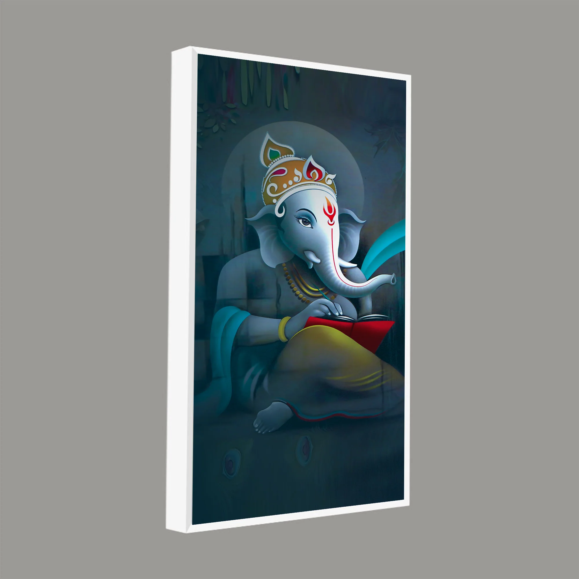 Auspicious God Ganesha Canvas Wall Painting - Image 6