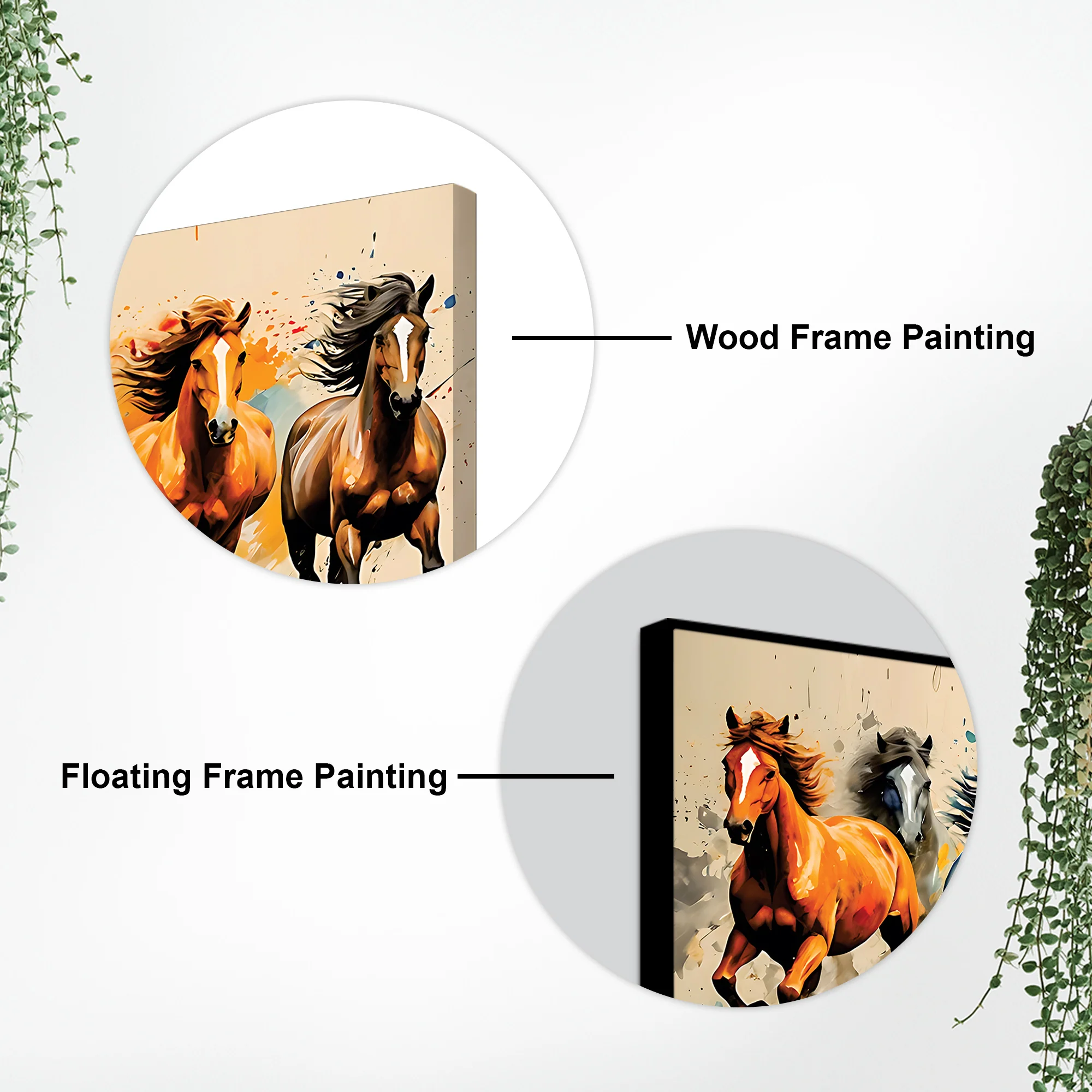 Auspicious Seven Running Horses Premium wall Painting - Image 5
