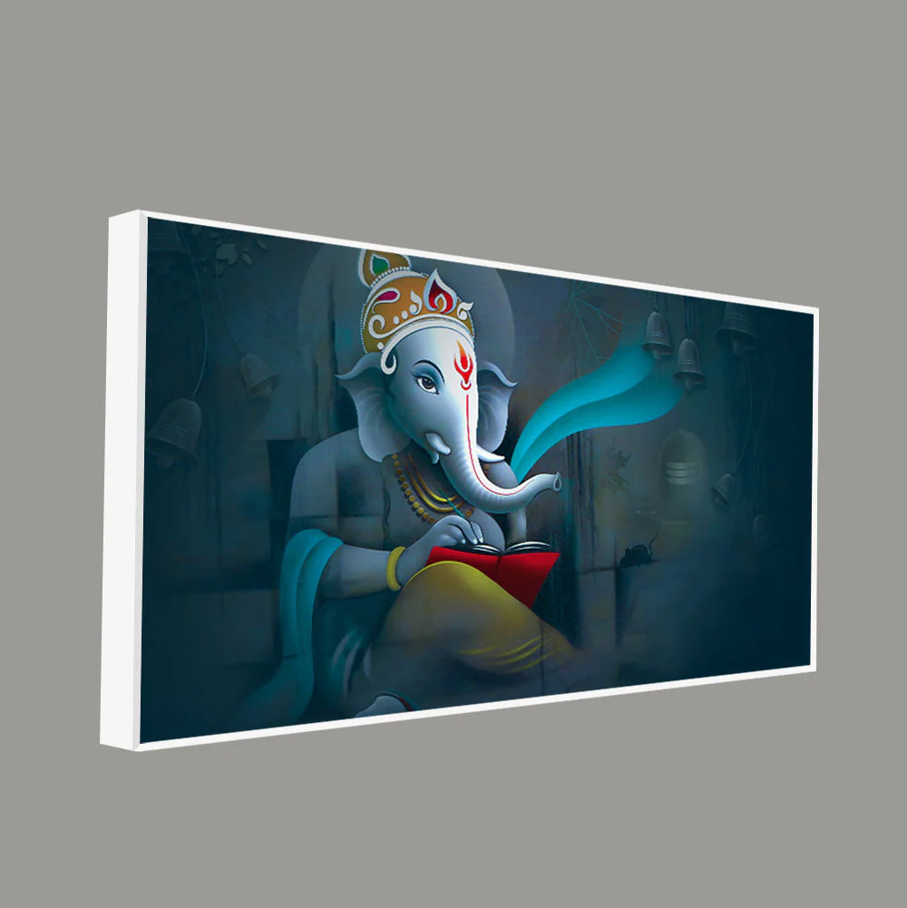 Shri Ganpati Ganesha Canvas Wall Painting - Image 5