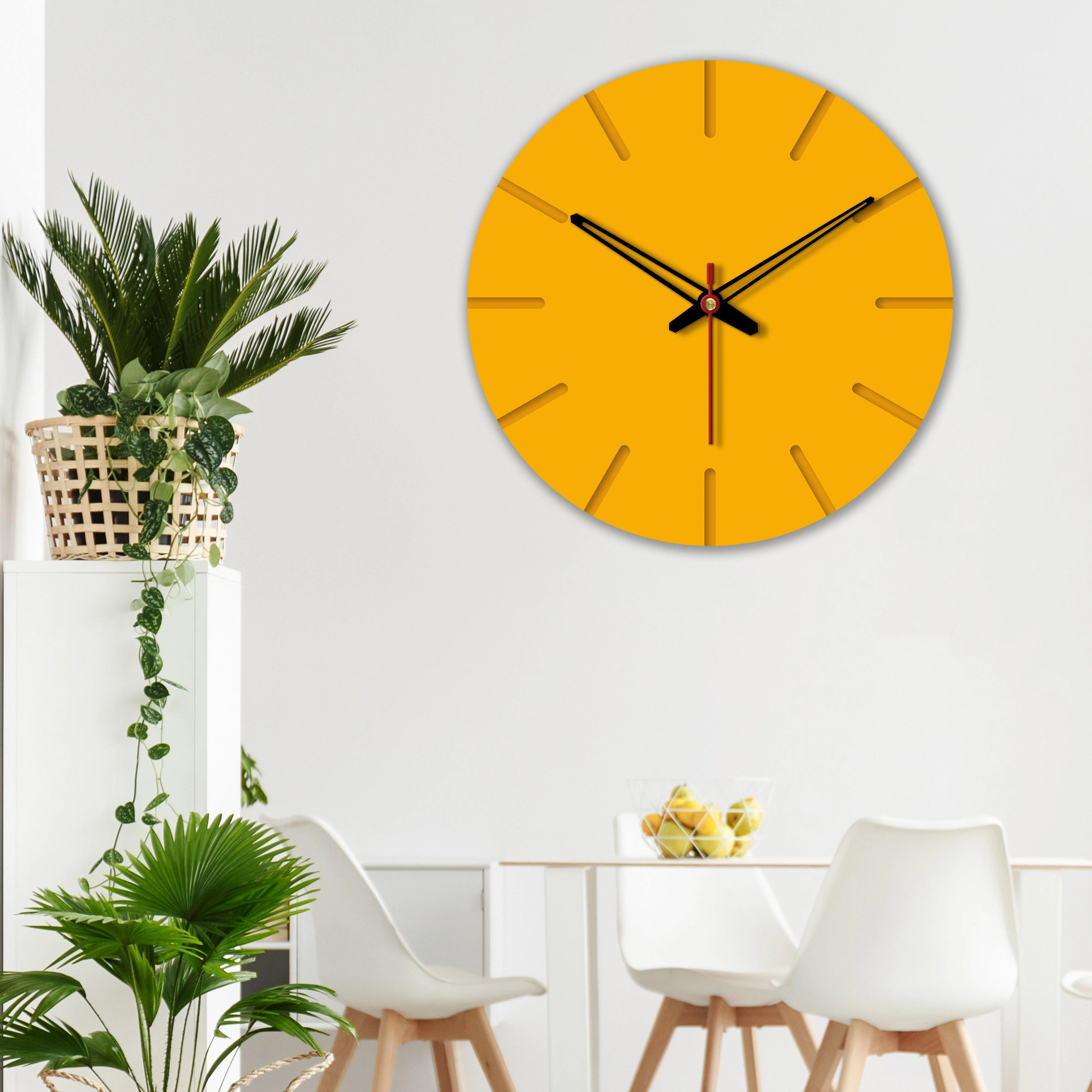 Austere Big Wooden Wall Clock - Image 3