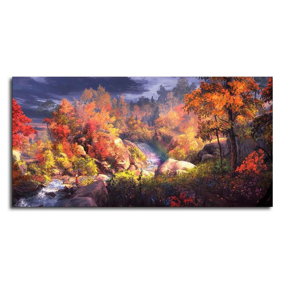 Autumn Season Nature's Scenery Wall Painting - Image 5