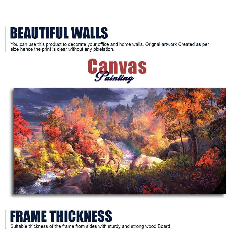 Autumn Season Nature's Scenery Wall Painting - Image 6