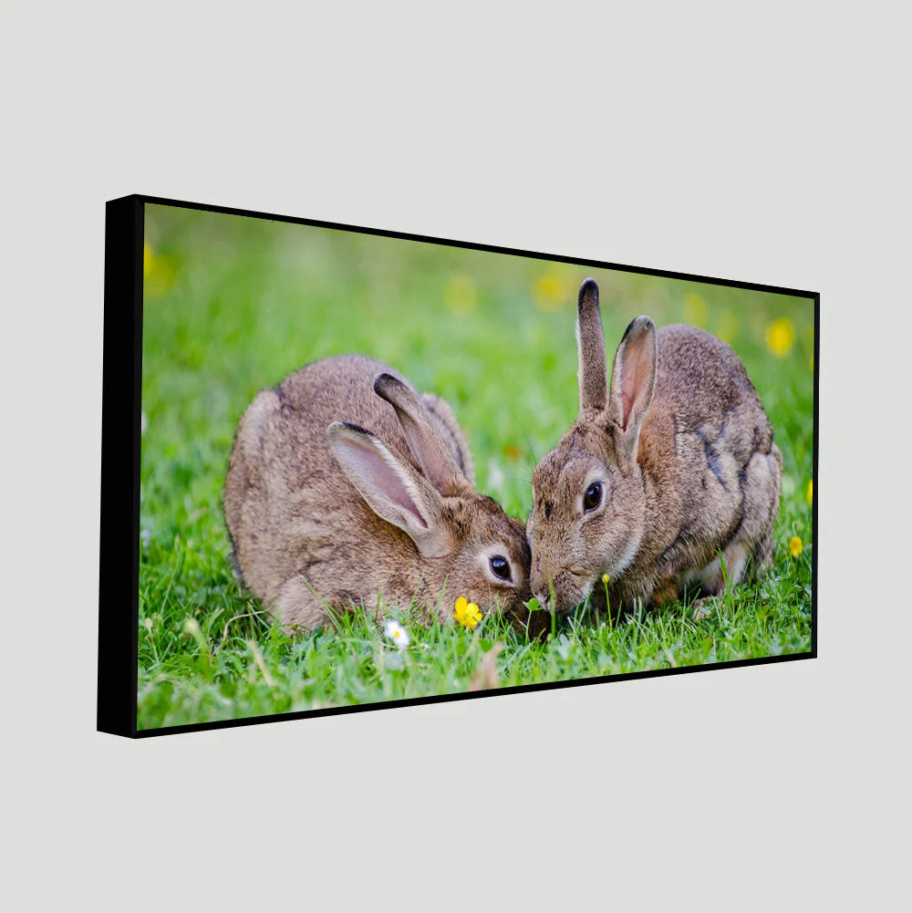 Baby Bunnies in Garden Canvas Wall Painting - Image 5
