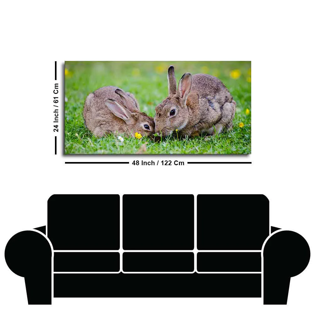 Baby Bunnies in Garden Canvas Wall Painting - Image 7