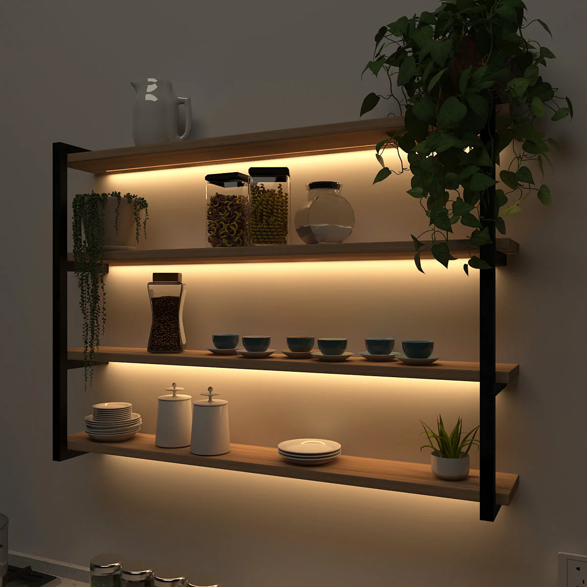 Backlit Wall Shelf / Book Shelf In Contemporary Design - Image 2