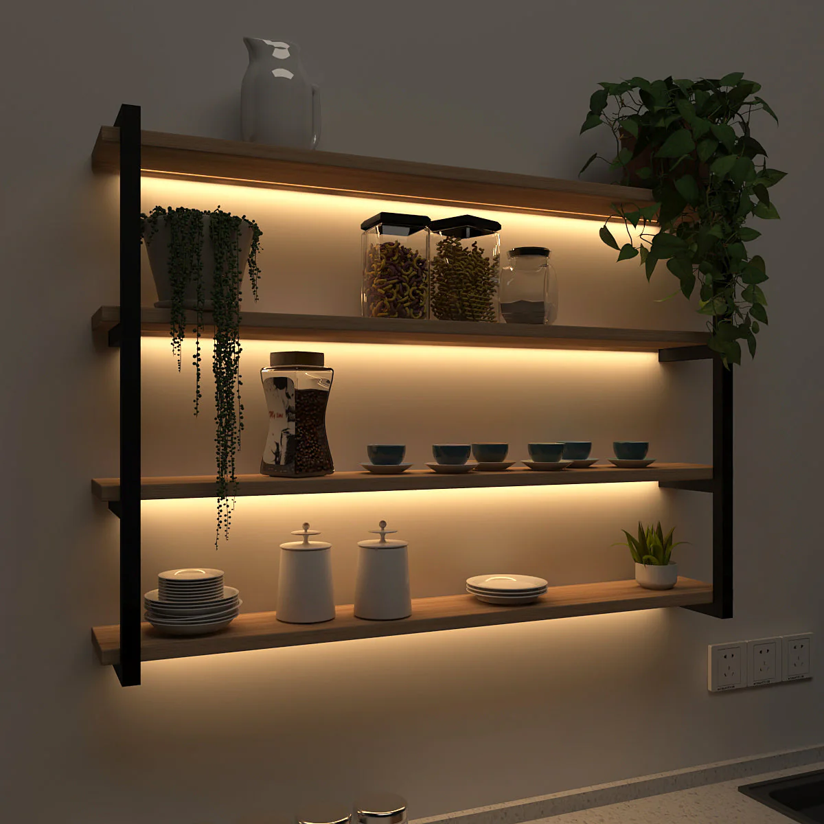 Backlit Wall Shelf / Book Shelf In Contemporary Design - Image 3