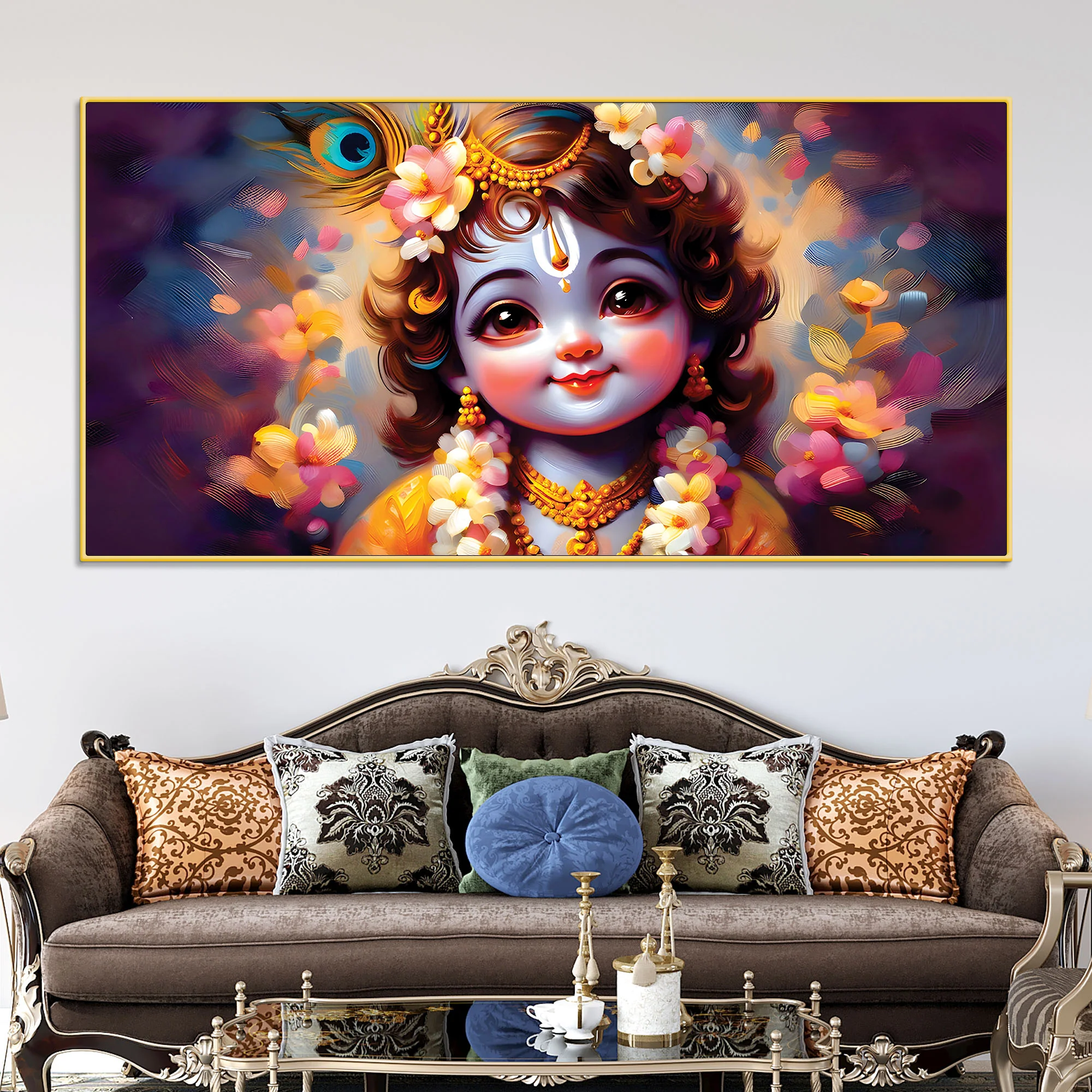 Bal Gopal Cute Canvas Painting for Living Room & Kids Room