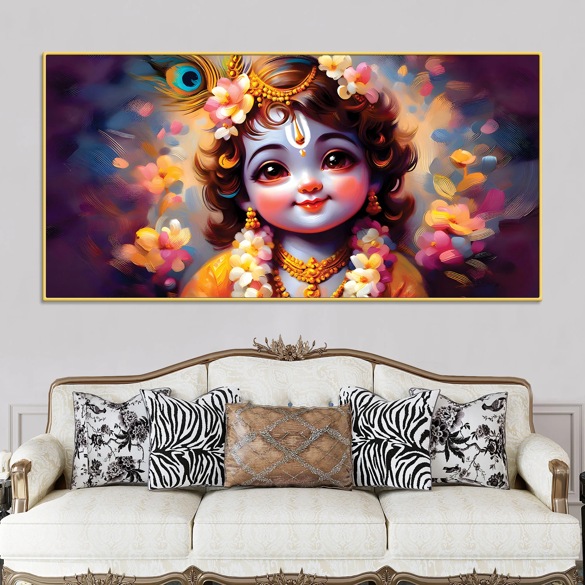 Bal Gopal Cute Canvas Painting for Living Room & Kids Room - Image 2