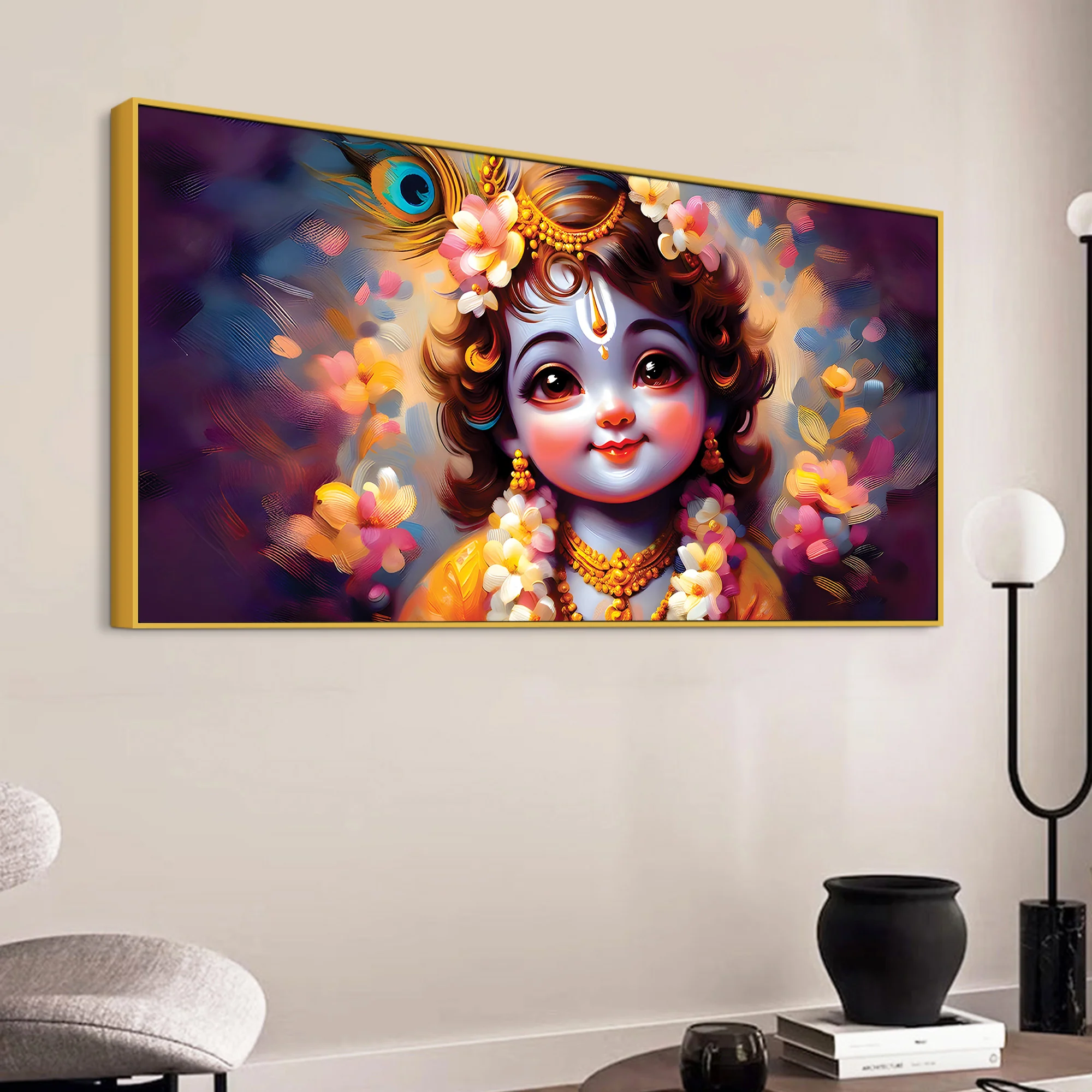 Bal Gopal Cute Canvas Painting for Living Room & Kids Room - Image 5