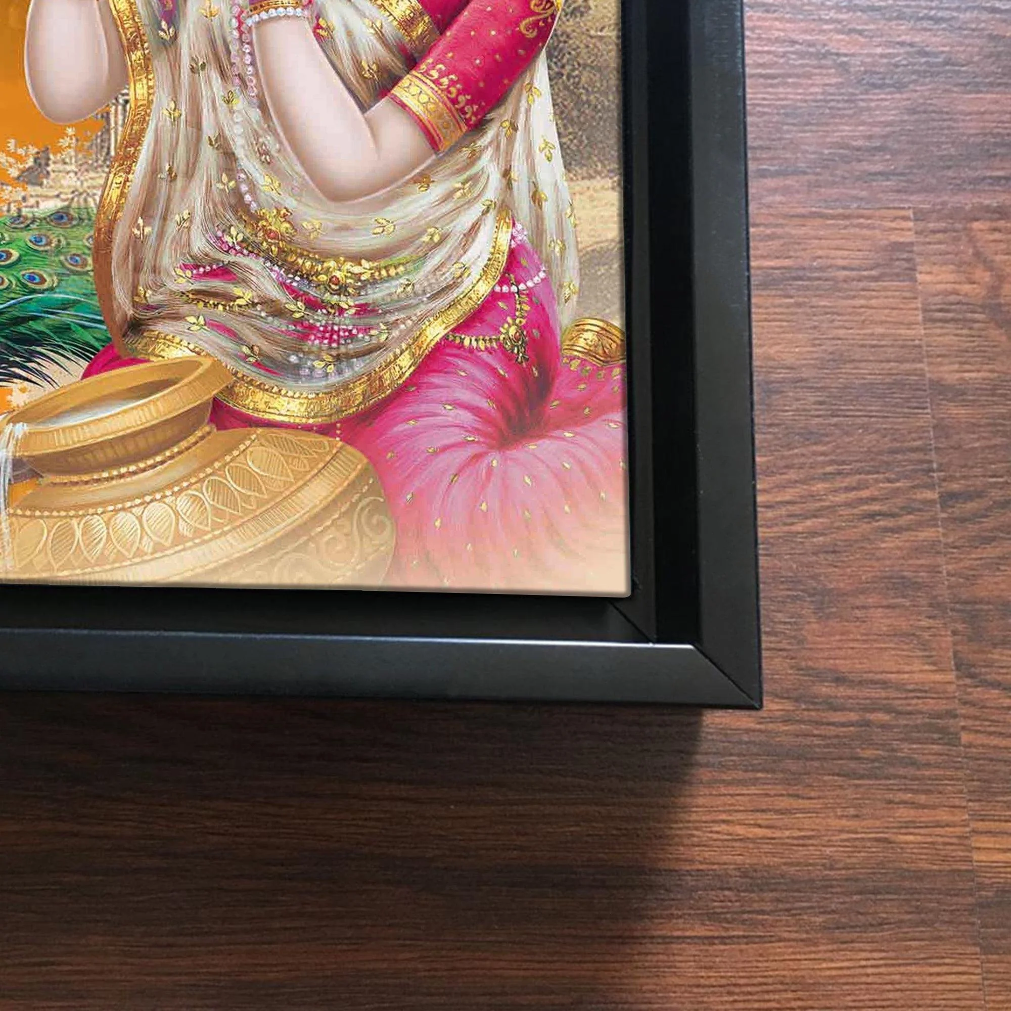 Bal Gopal Wall Painting of 2 Pieces Floating Frame - Image 5
