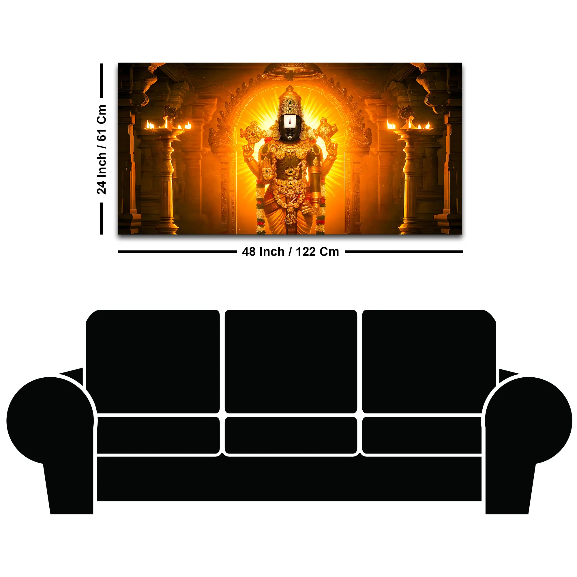 Balaji Spiritual Canvas Painting for Home Décor - Image 8