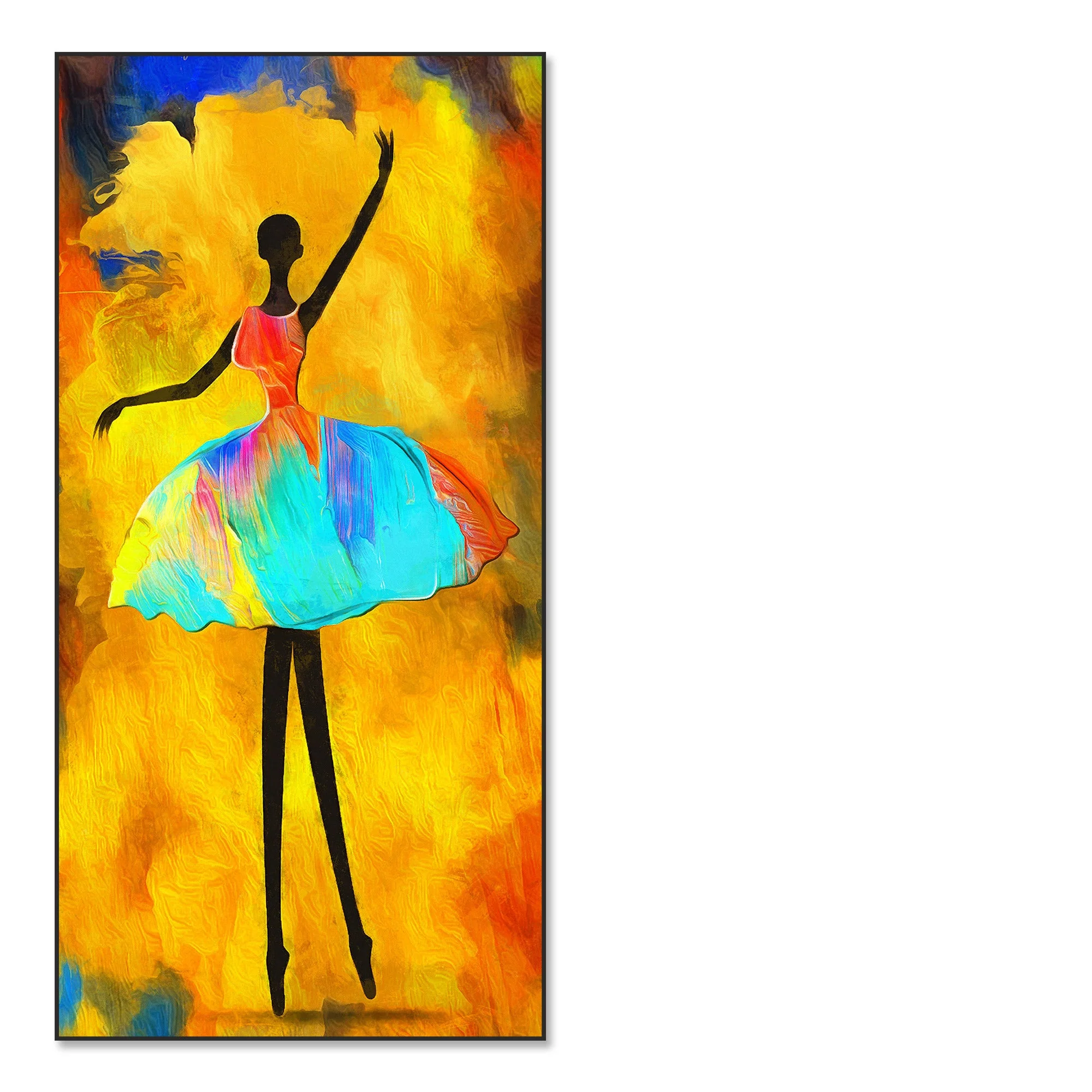 Ballerina Floating Canvas Wall Painting - Image 5