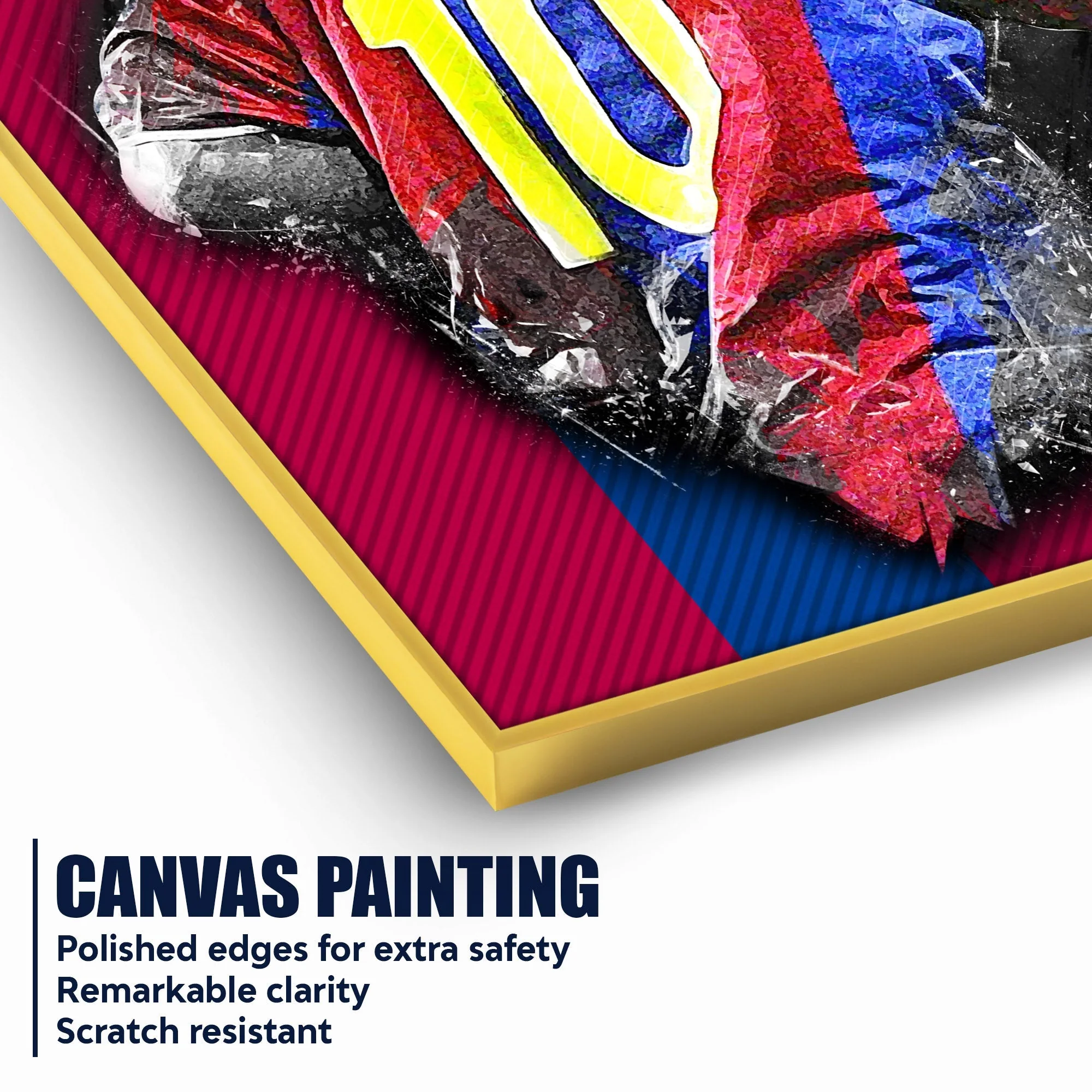 Barcelona Ronaldinho Gaúcho Cotton Canvas Wall Painting - Image 4