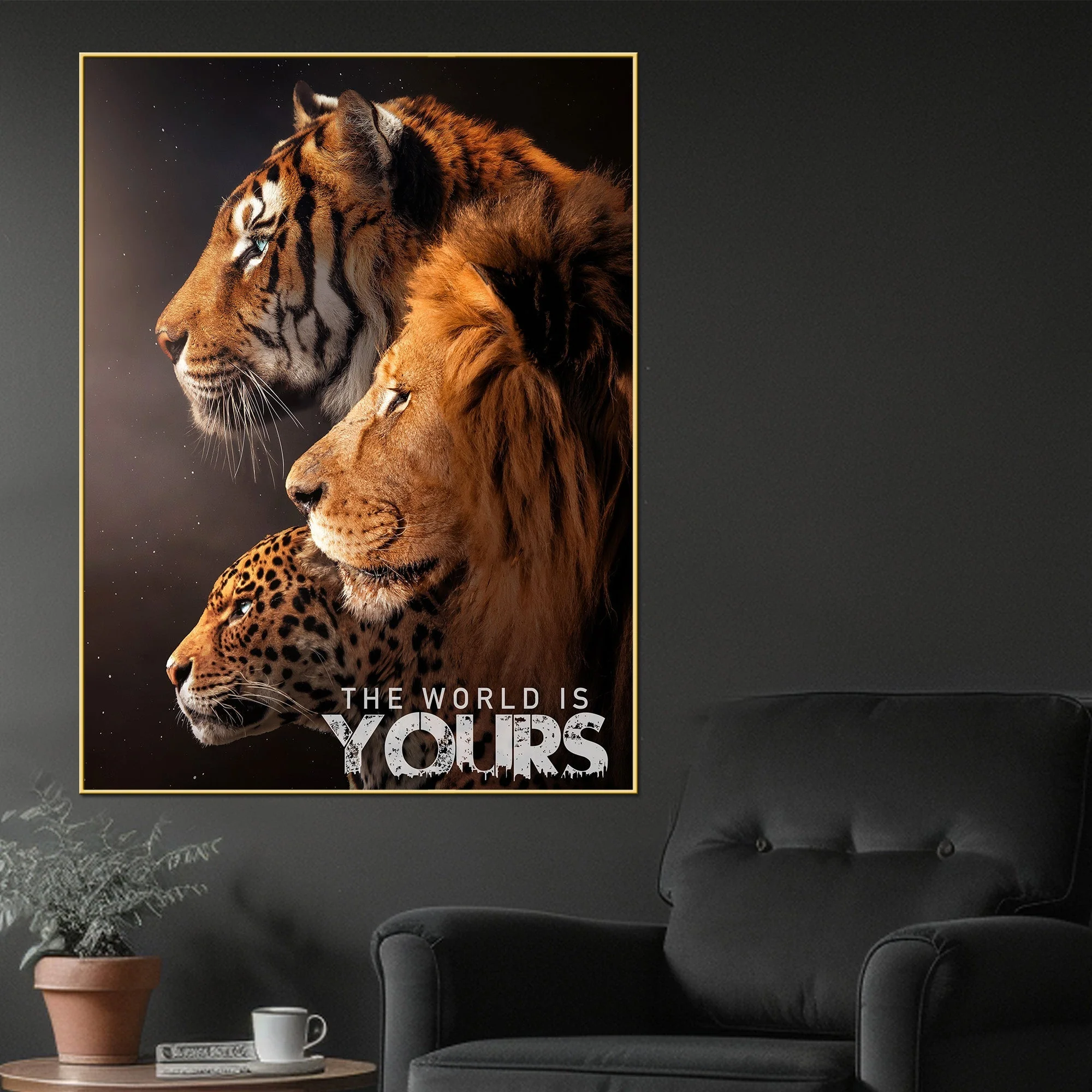 Be The King Of Your World Cotton Canvas Wall Painting - Image 2