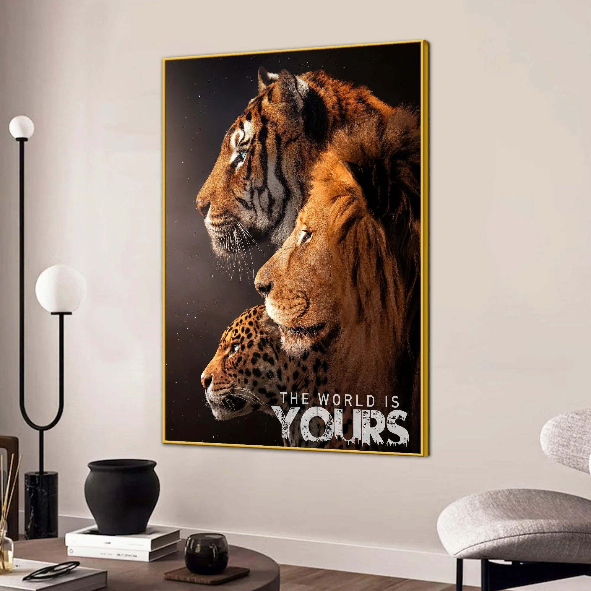 Be The King Of Your World Cotton Canvas Wall Painting - Image 3