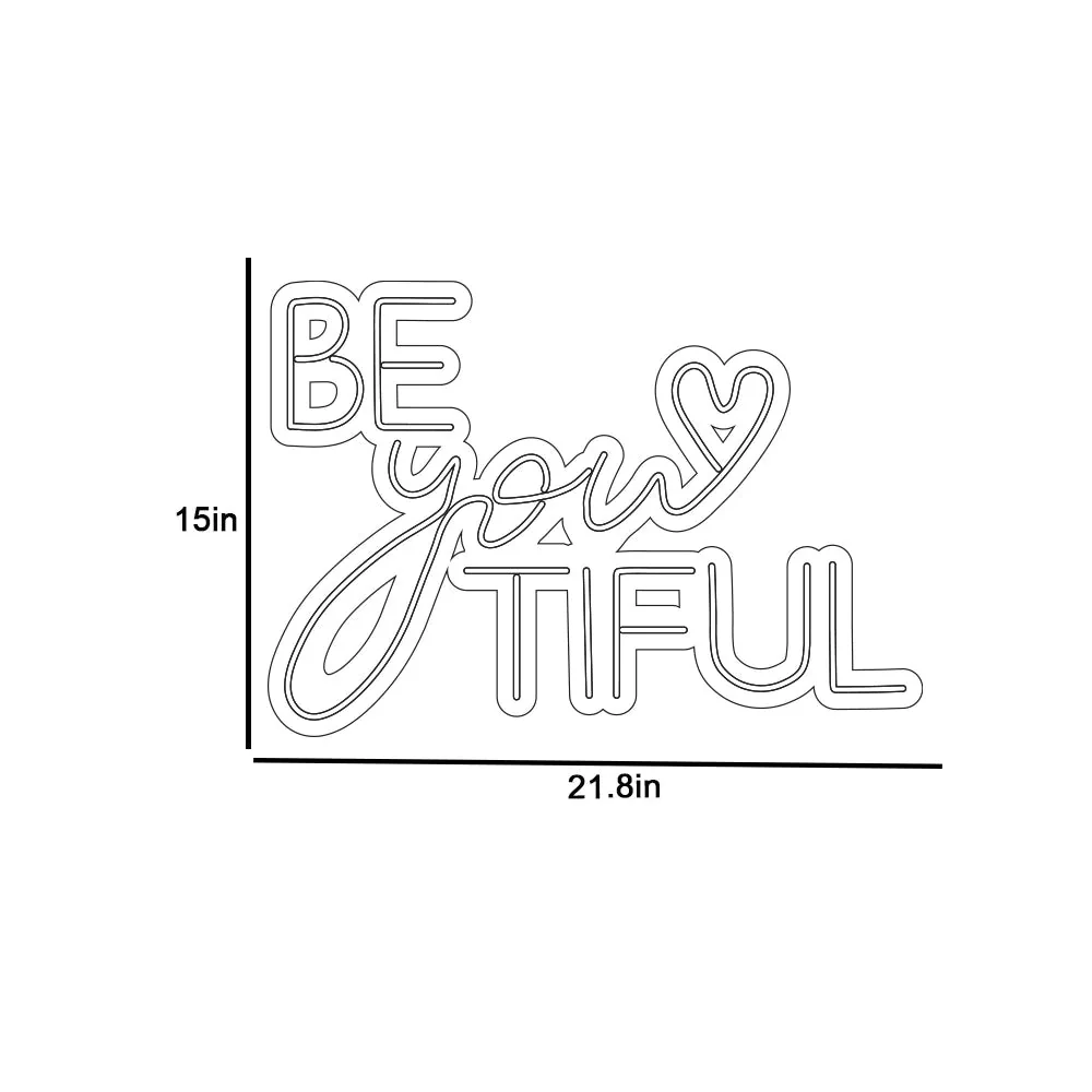 Be You Tiful Text Neon LED Light - Image 9